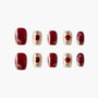 Elegant Burgundy & Gold - Emily’s Nail
