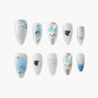 Blue and White Bunny - Emily’s Nail