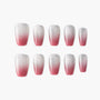 Sparkling Pink Gradient Nails - Emily’s Nail
