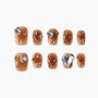 Crystal Bronze Elegance (Square) - Emily's Nail