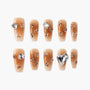 Crystal Bronze Elegance (Coffin) - Emily's Nail