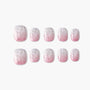 Pink-White Gradient Sparkling - Emily's Nail