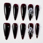 Black Sakura Bloom (Stiletto) Emily’s Nail