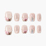 Blush Ribbon Charm Emily’s Nail