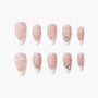 Romantic French Sparkle (Almond) Emily's Nail