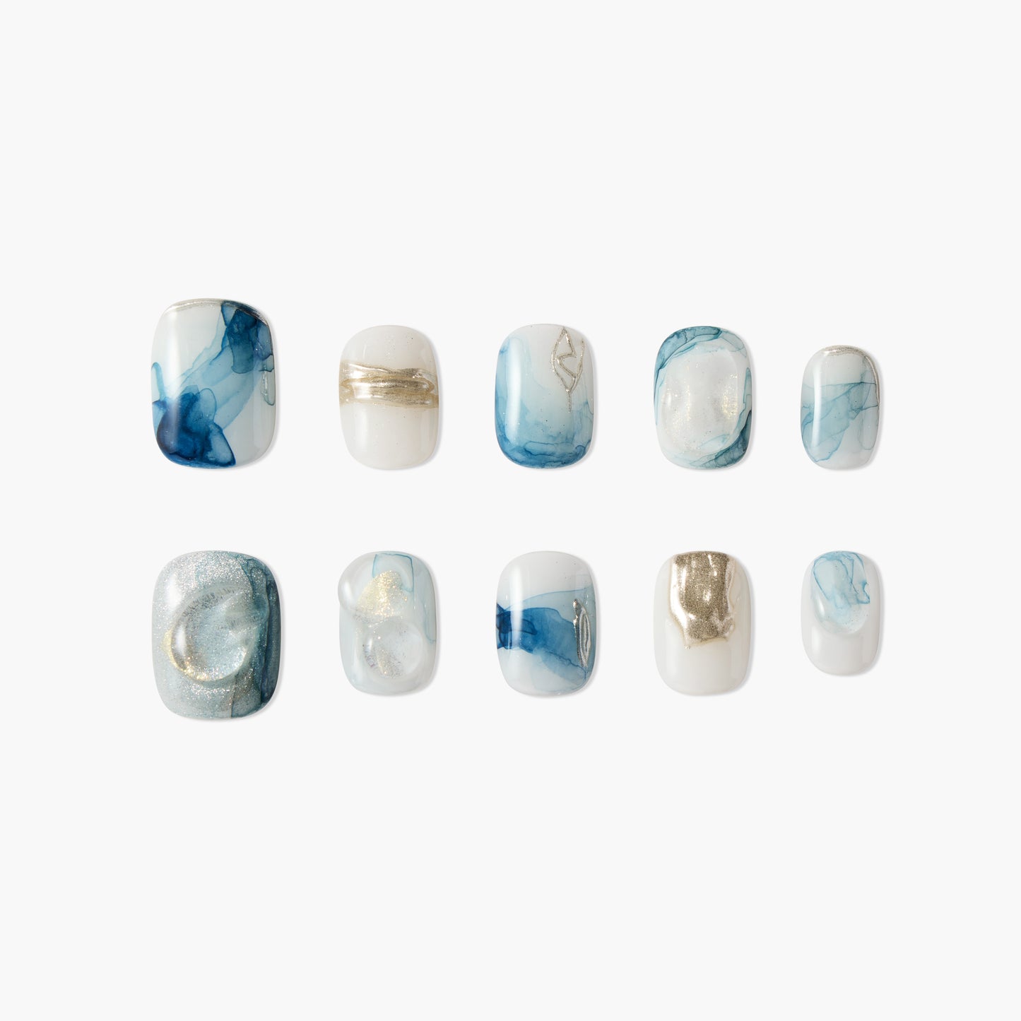 Artistic Blue & Gold - Emily’s Nail