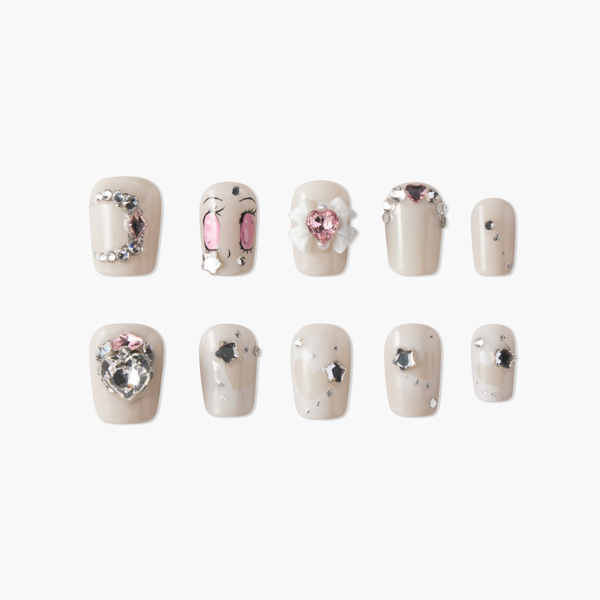 Crystal Heart Elegance - Emily’s Nail