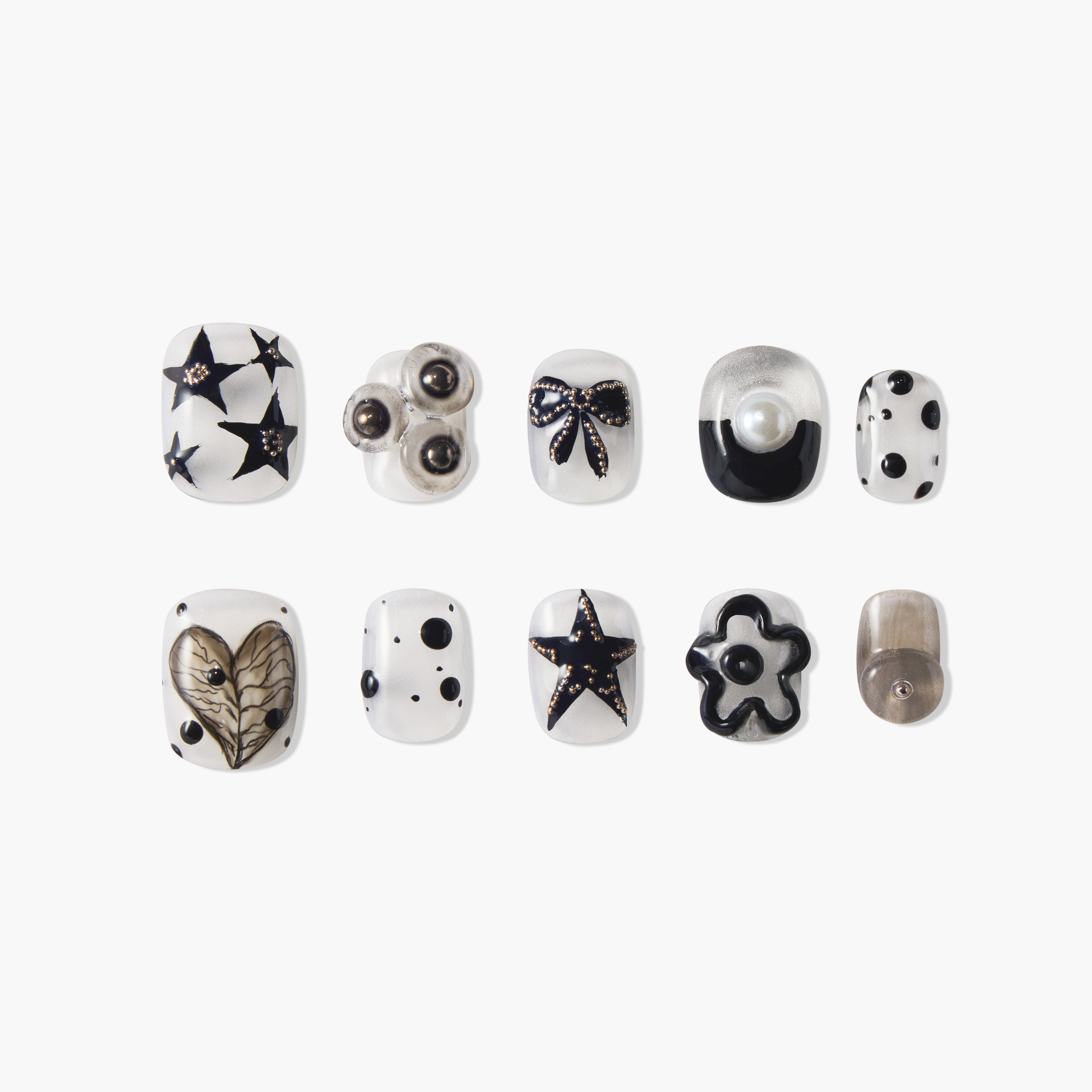 Monochrome Star Whisper - Emily’s Nail