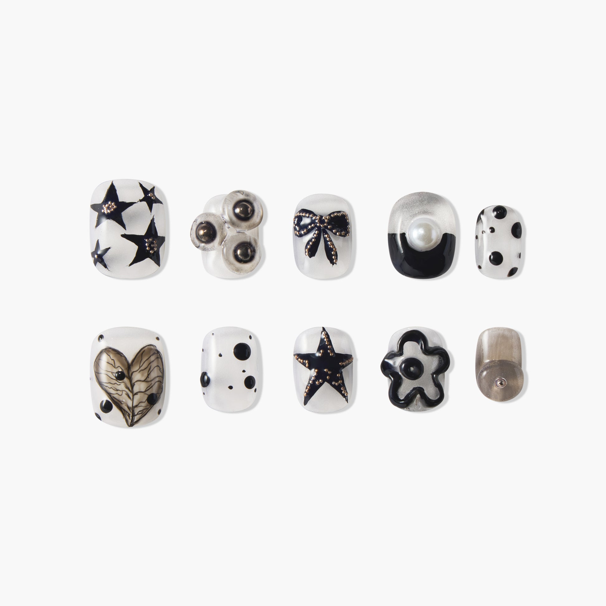 Monochrome Star Whisper - Emily’s Nail