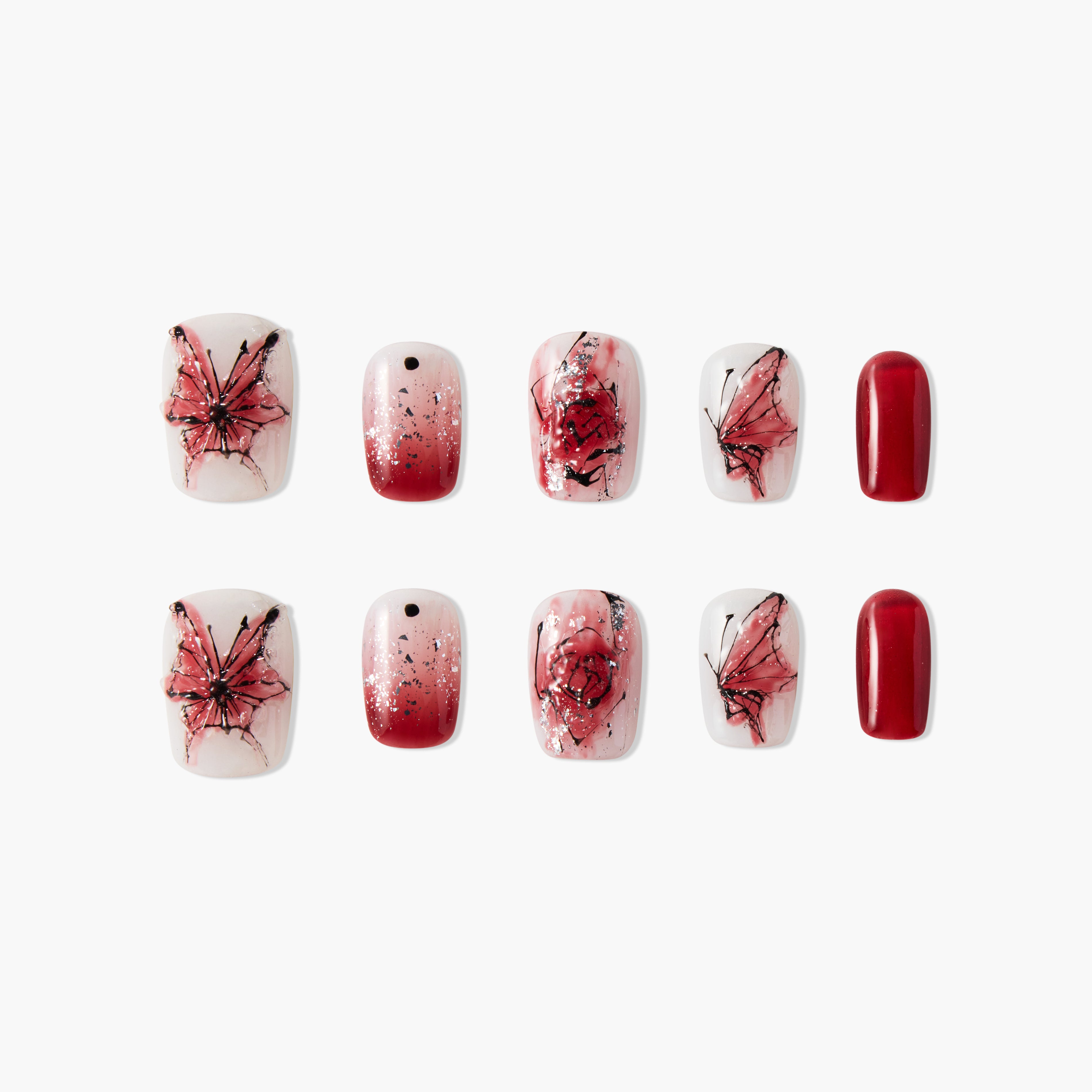 Rose Garden Flutter - Emily’s Nail
