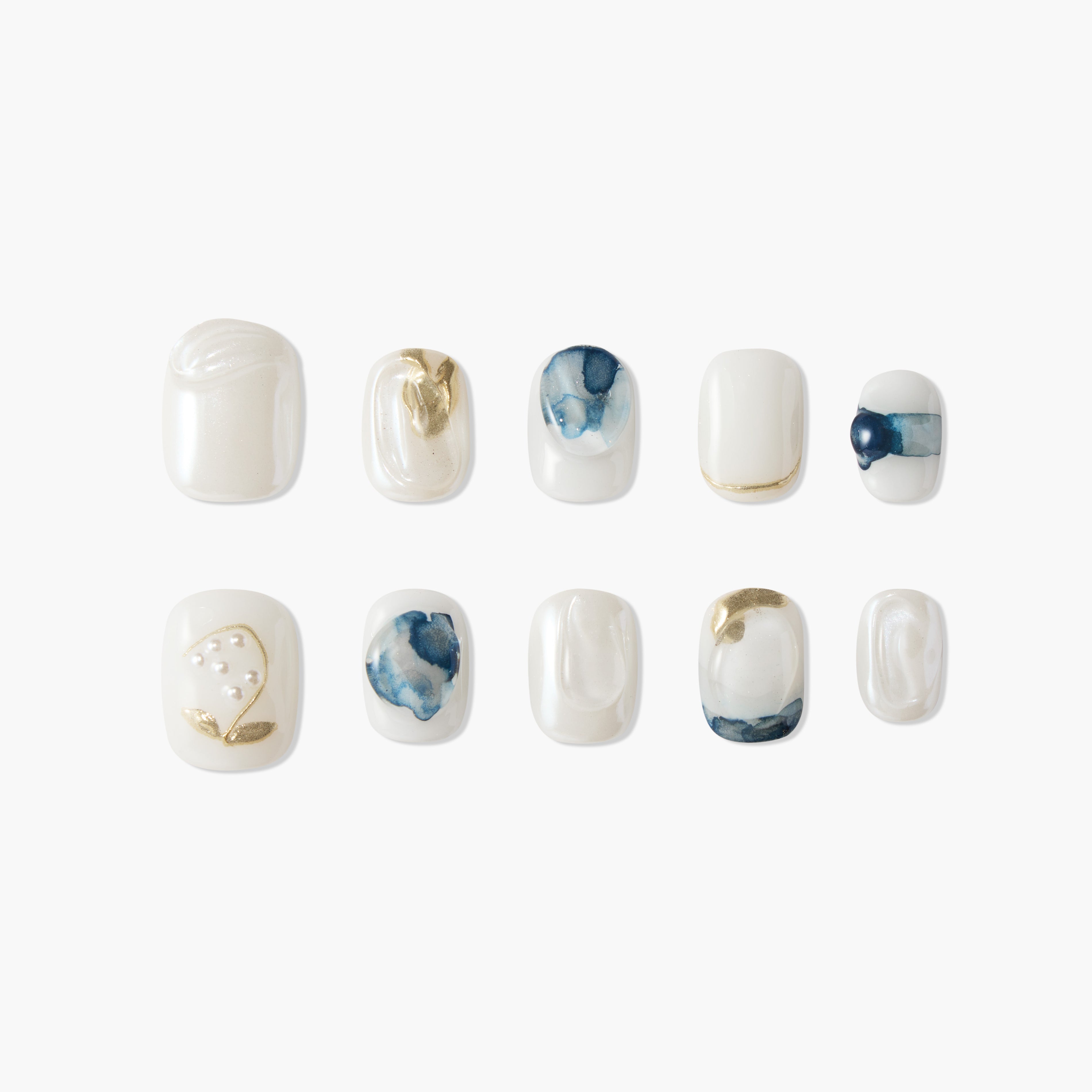 Blue Gold Serenity - Emily’s Nail