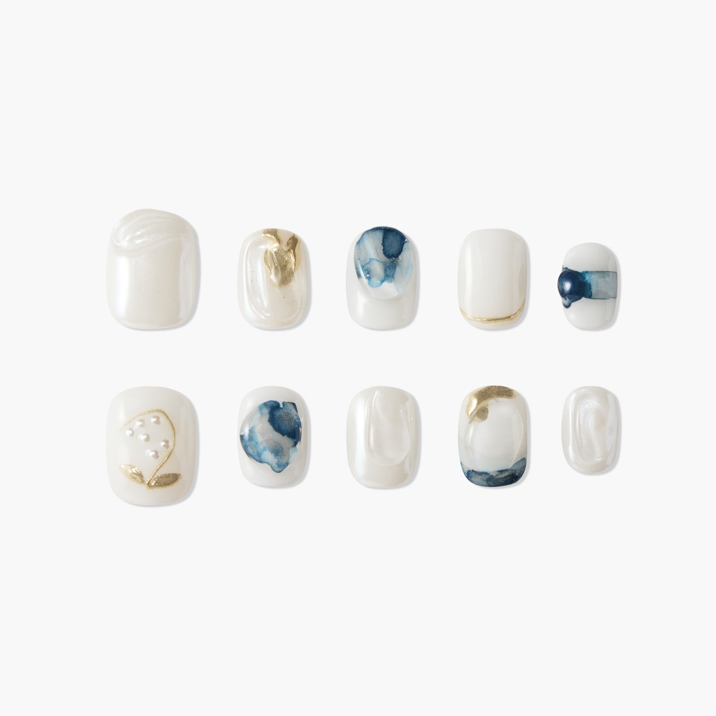 Blue Gold Serenity - Emily’s Nail
