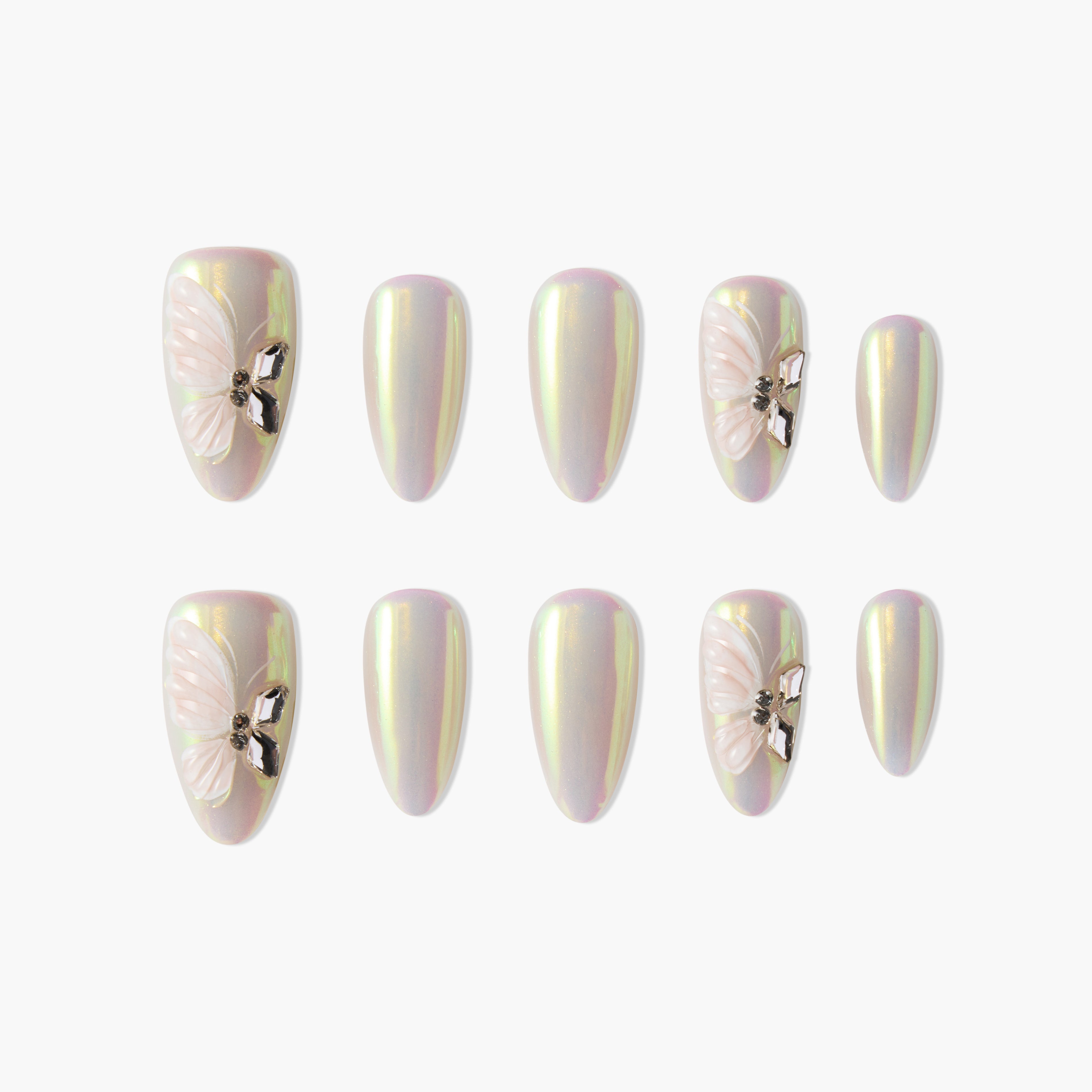 Iridescent Butterfly Elegance - Emily’s Nail