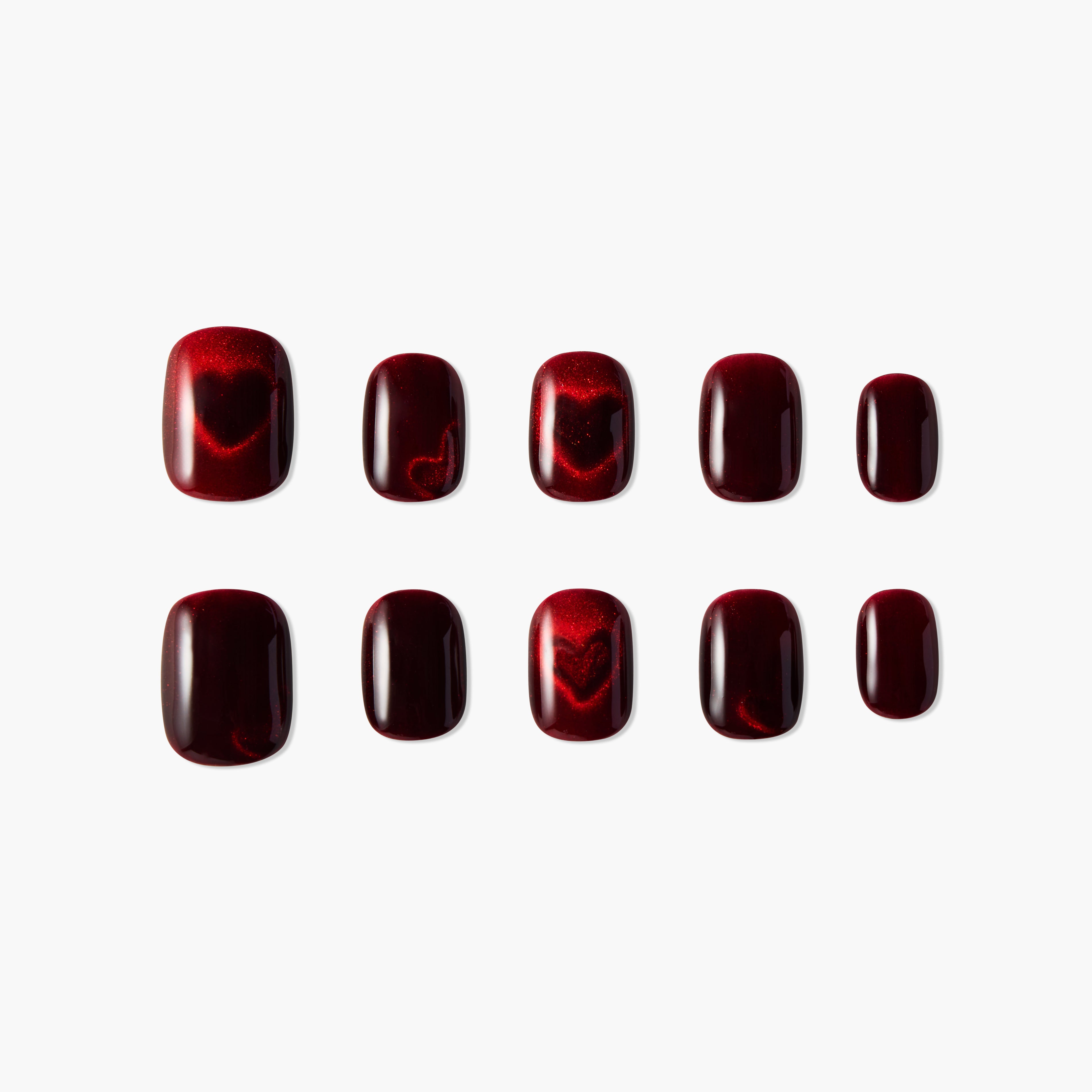 Crimson Glow Heart - Emily’s Nail