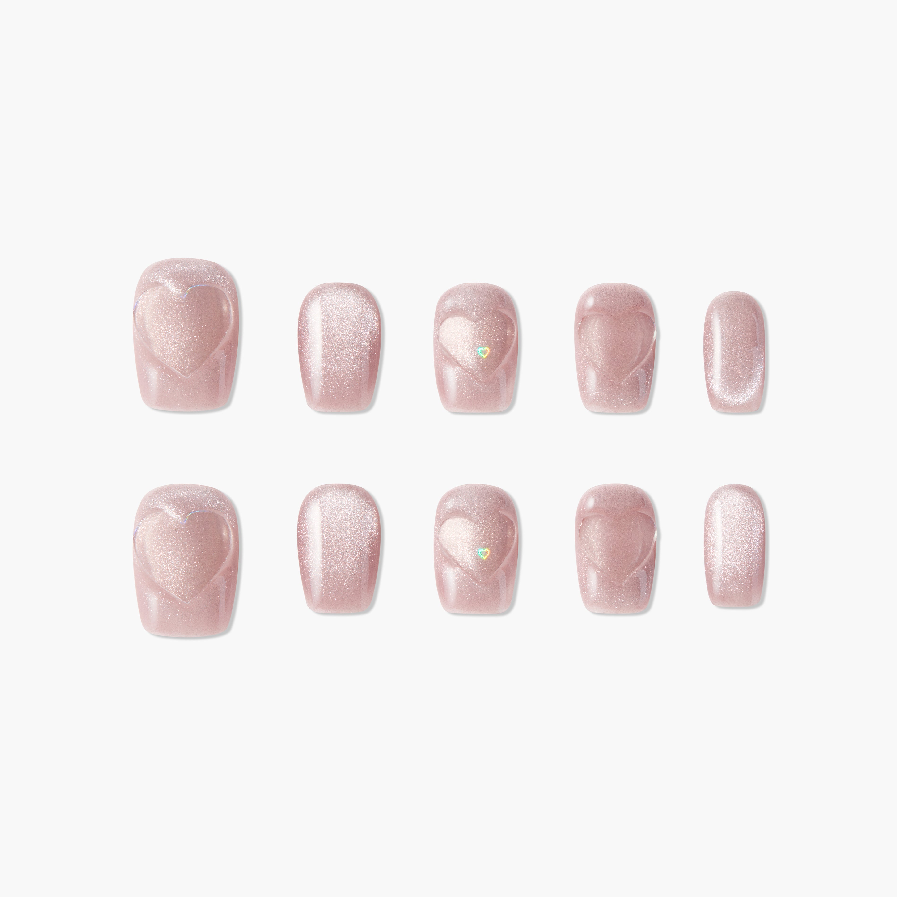 Golden Heart Glow (short) - Emily’s Nail