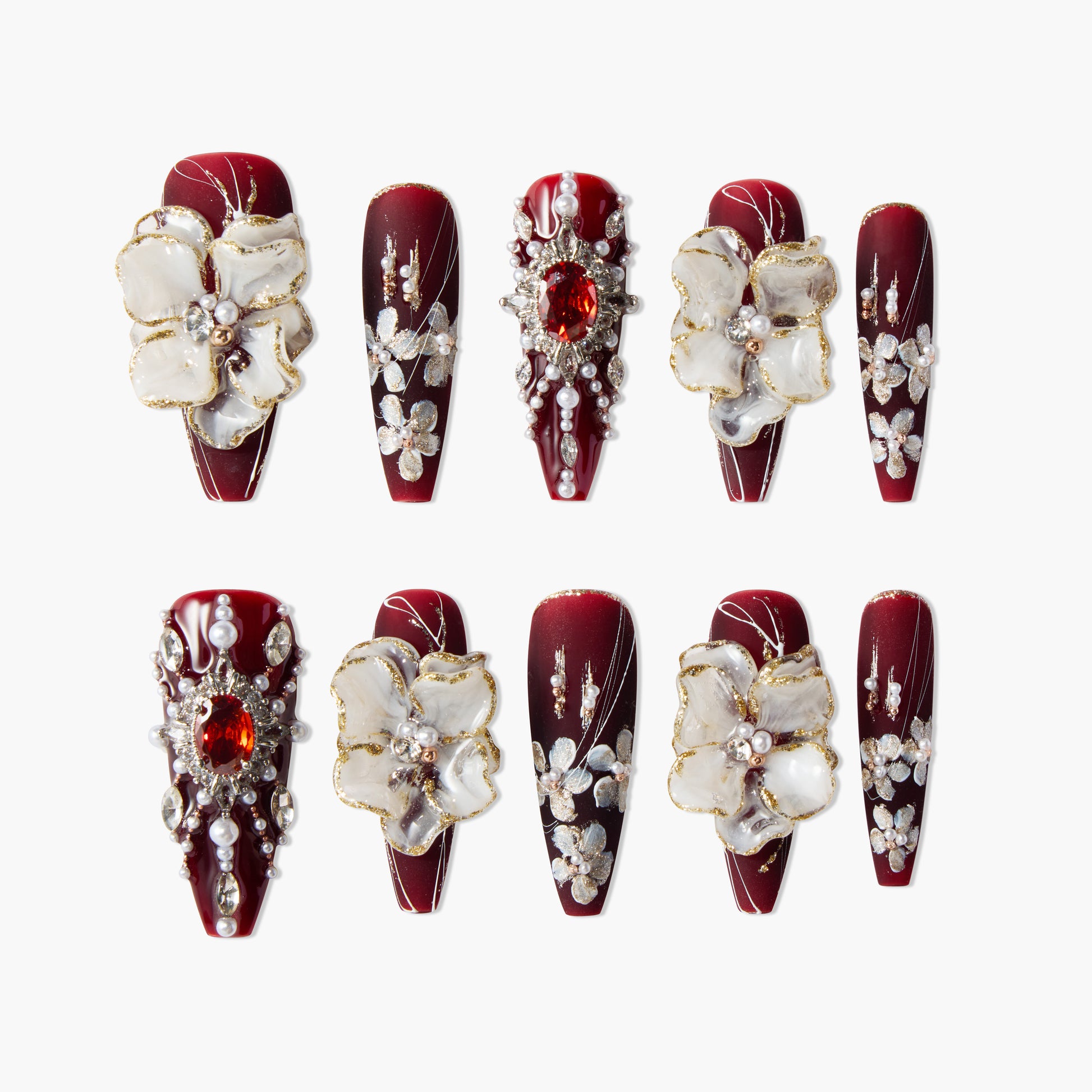 Royal Garnet Blossom - Emily’s Nail