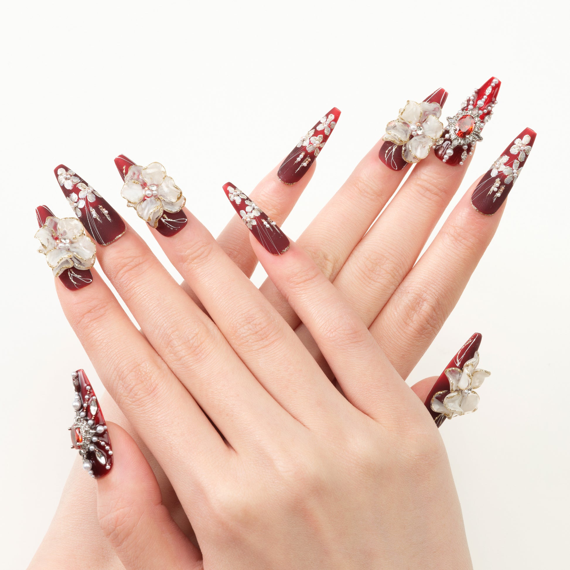 Royal Garnet Blossom - Emily’s Nail