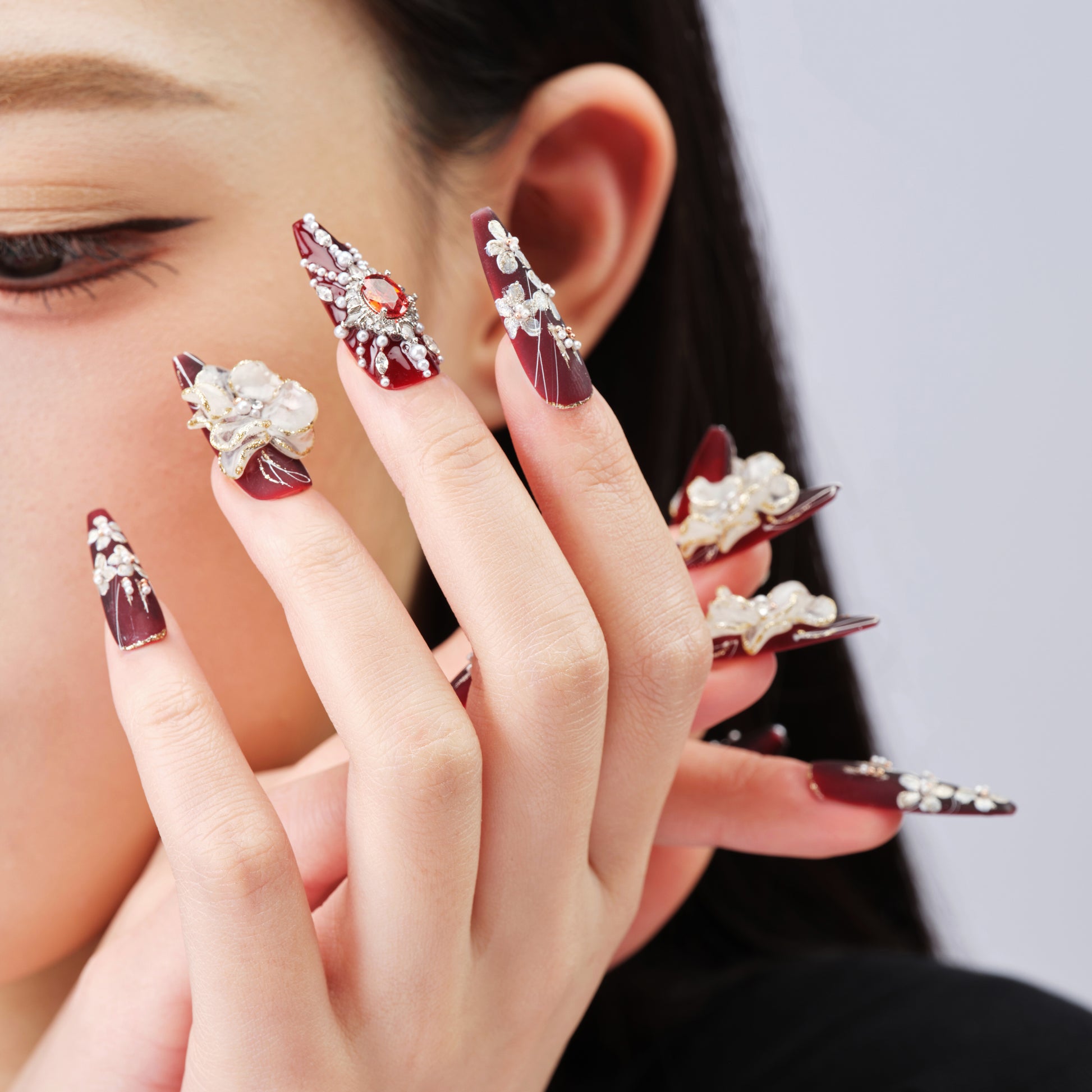 Royal Garnet Blossom - Emily’s Nail