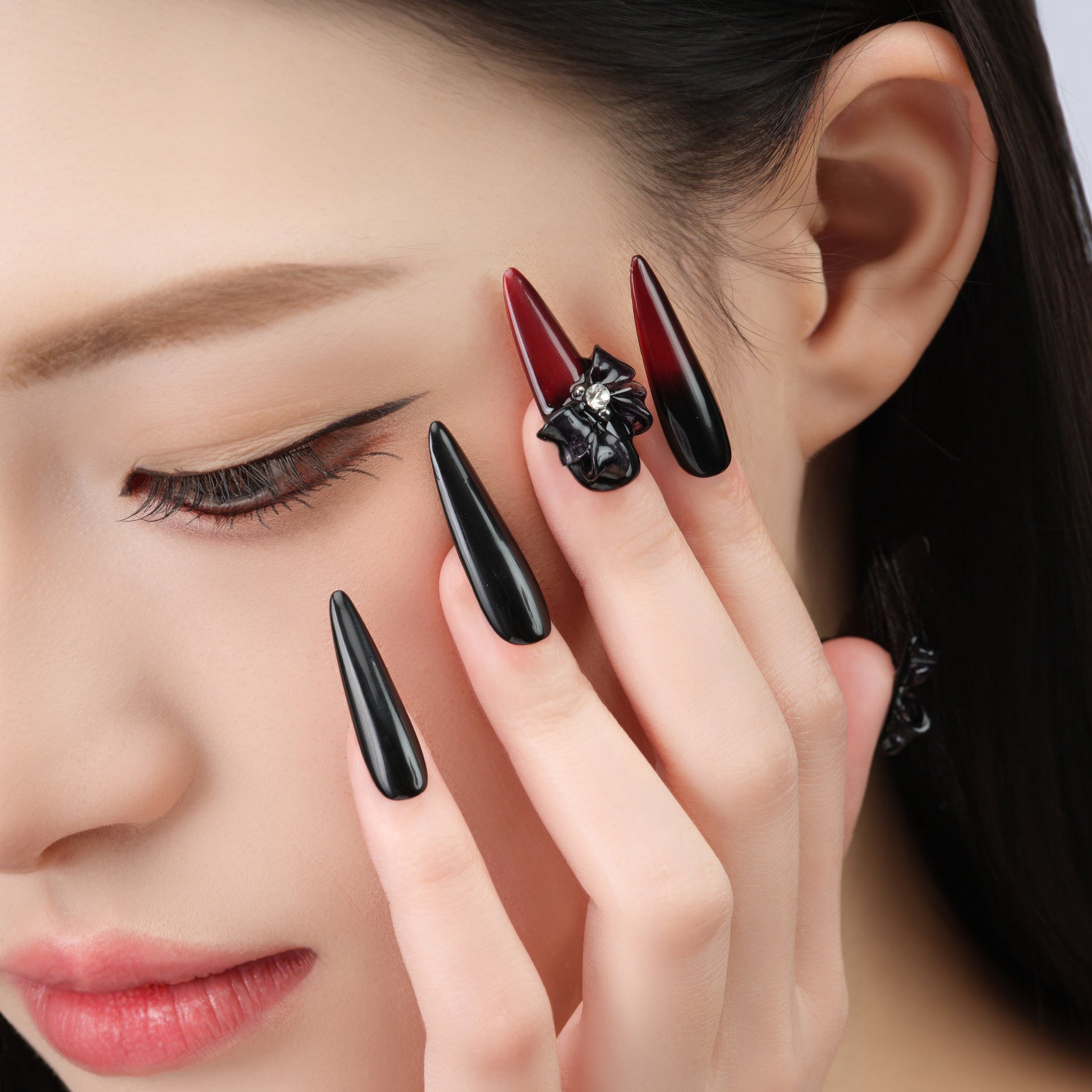 Dark Rose Velvet (long) - Emily’s Nail