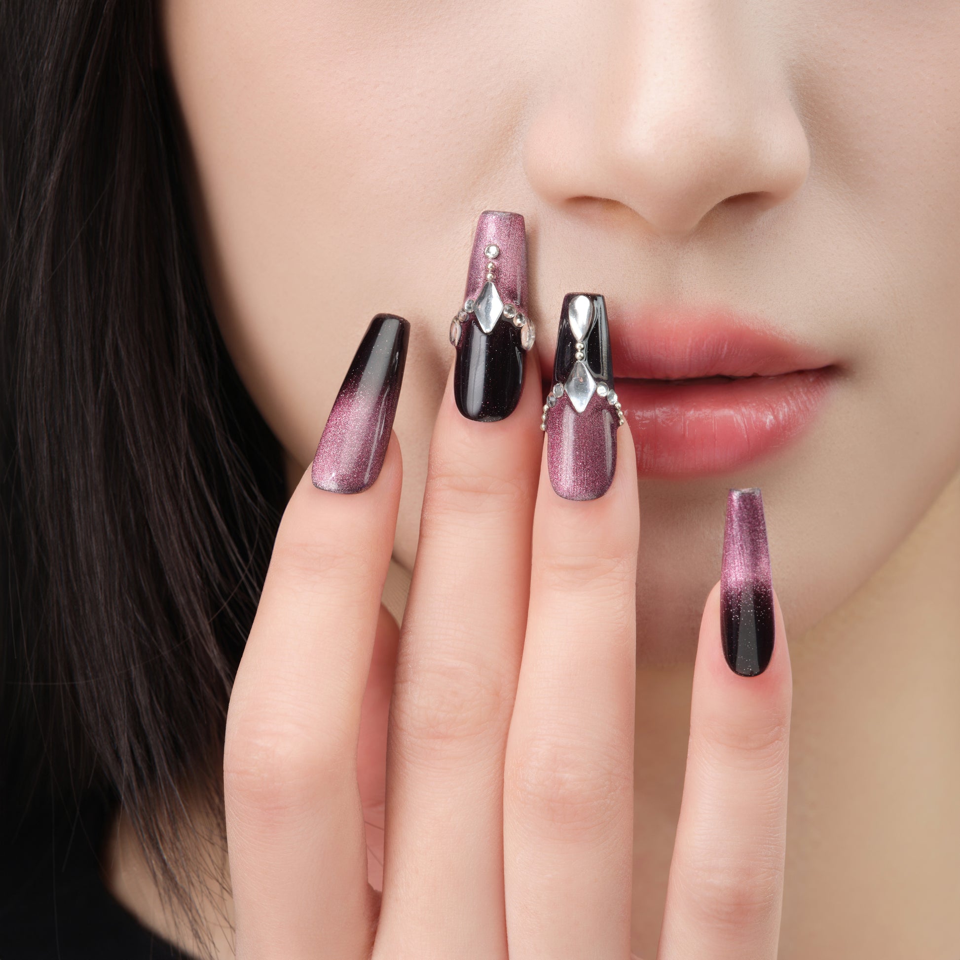 Crimson Diamond Veil - Emily’s Nail