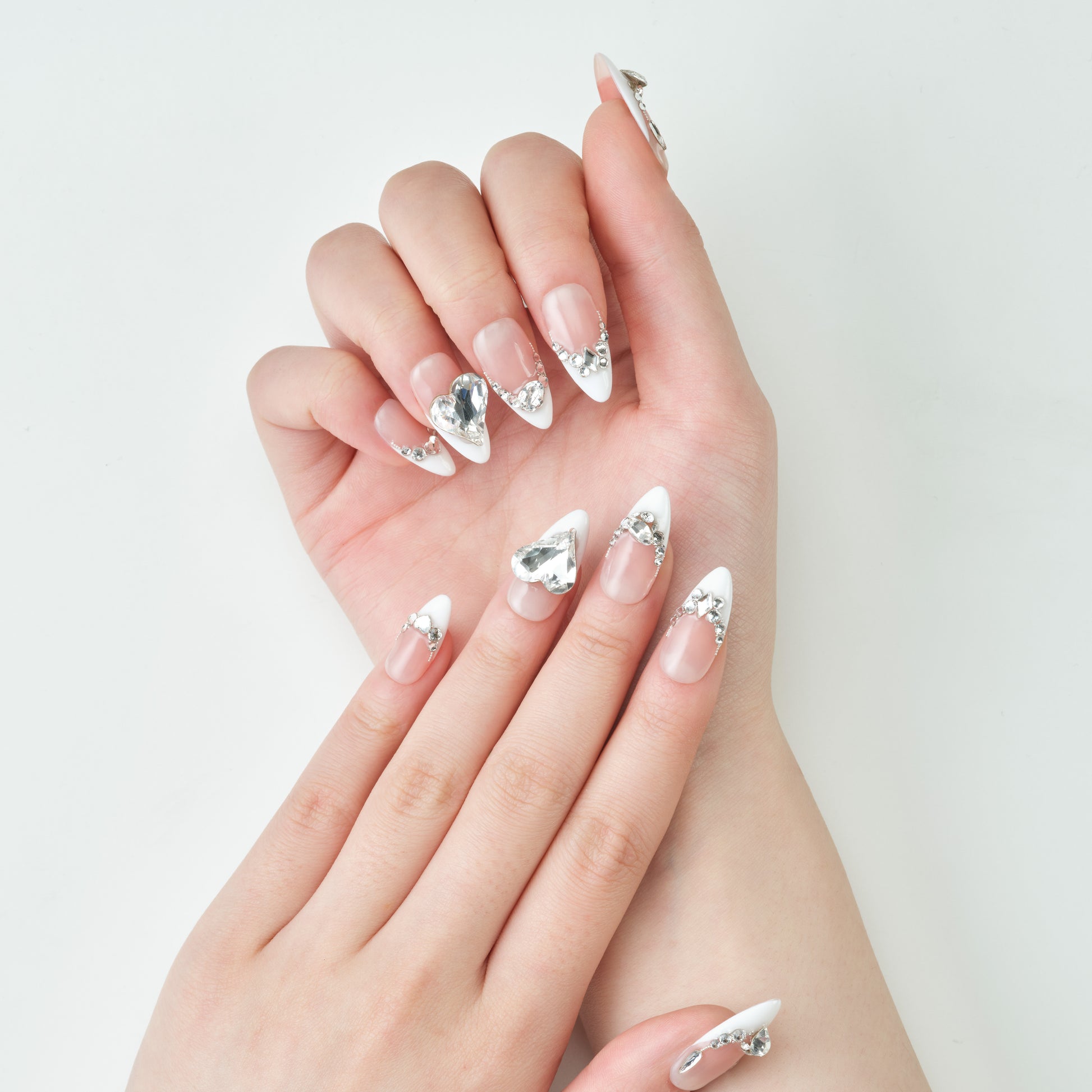Heart Diamond French - Emily’s Nail