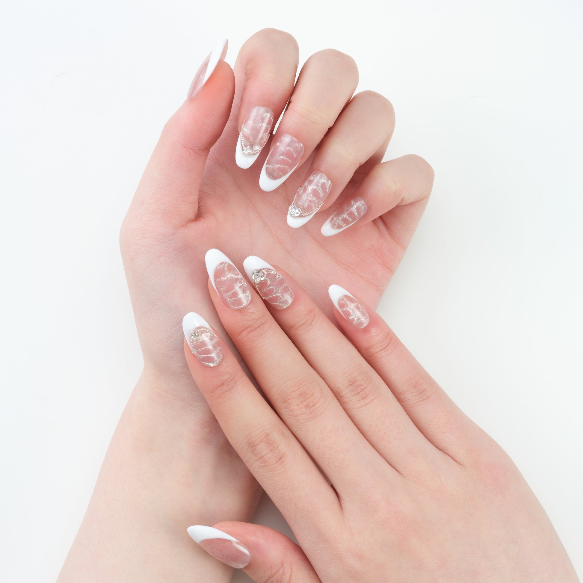 Romantic French Sparkle (long) - Emily’s Nail