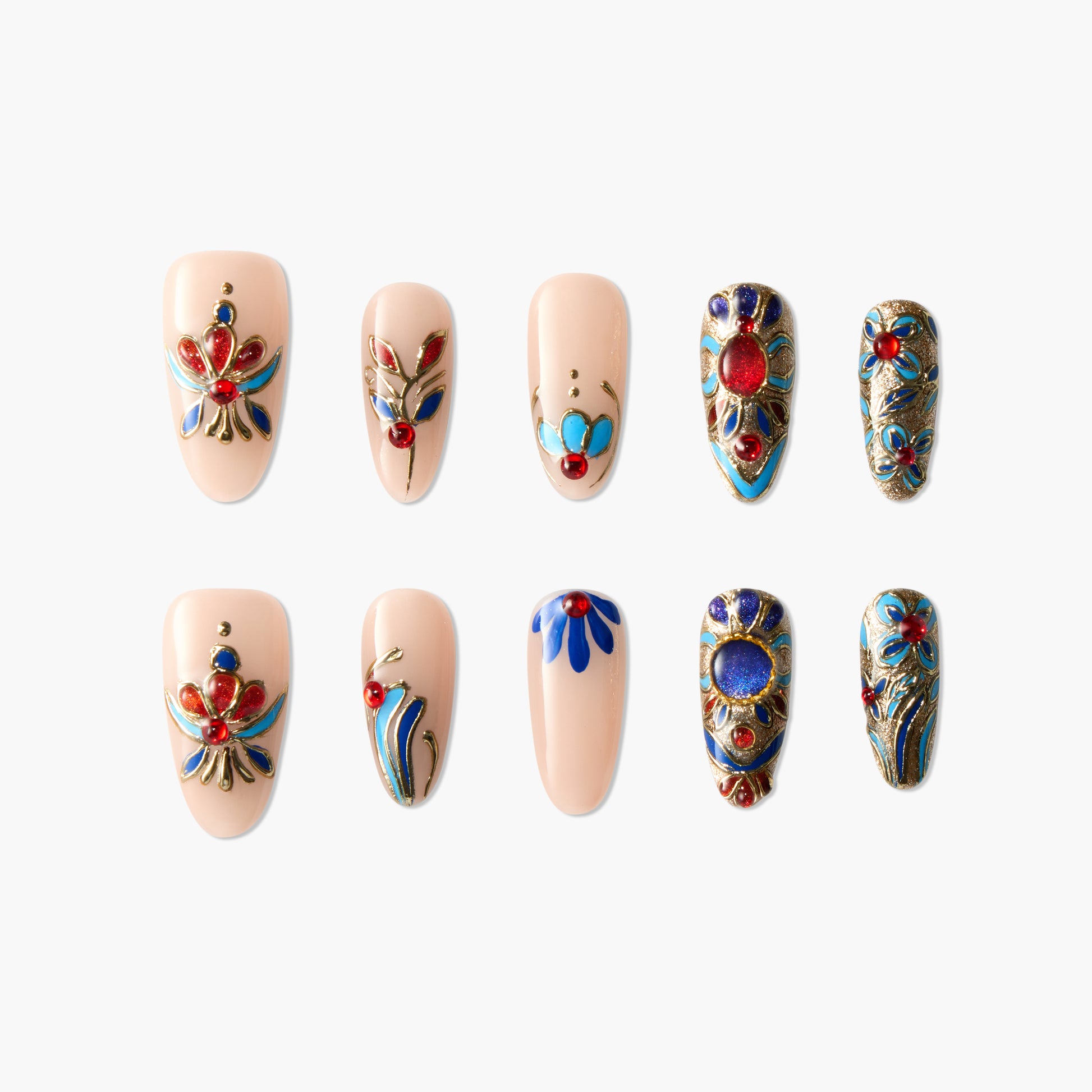 Royal Floral Enamel - Emily’s Nail