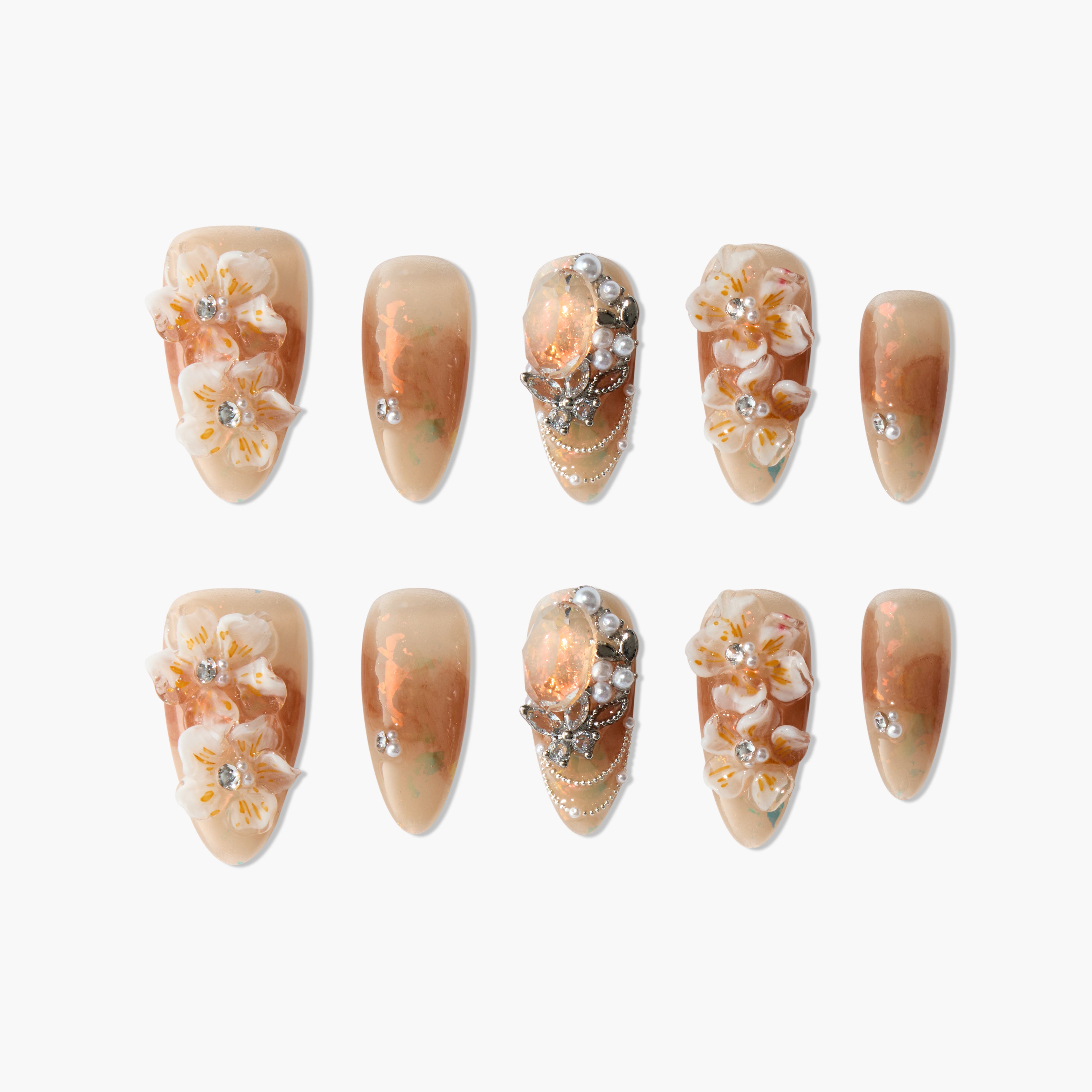 Warm Brown Sakura - Emily’s Nail