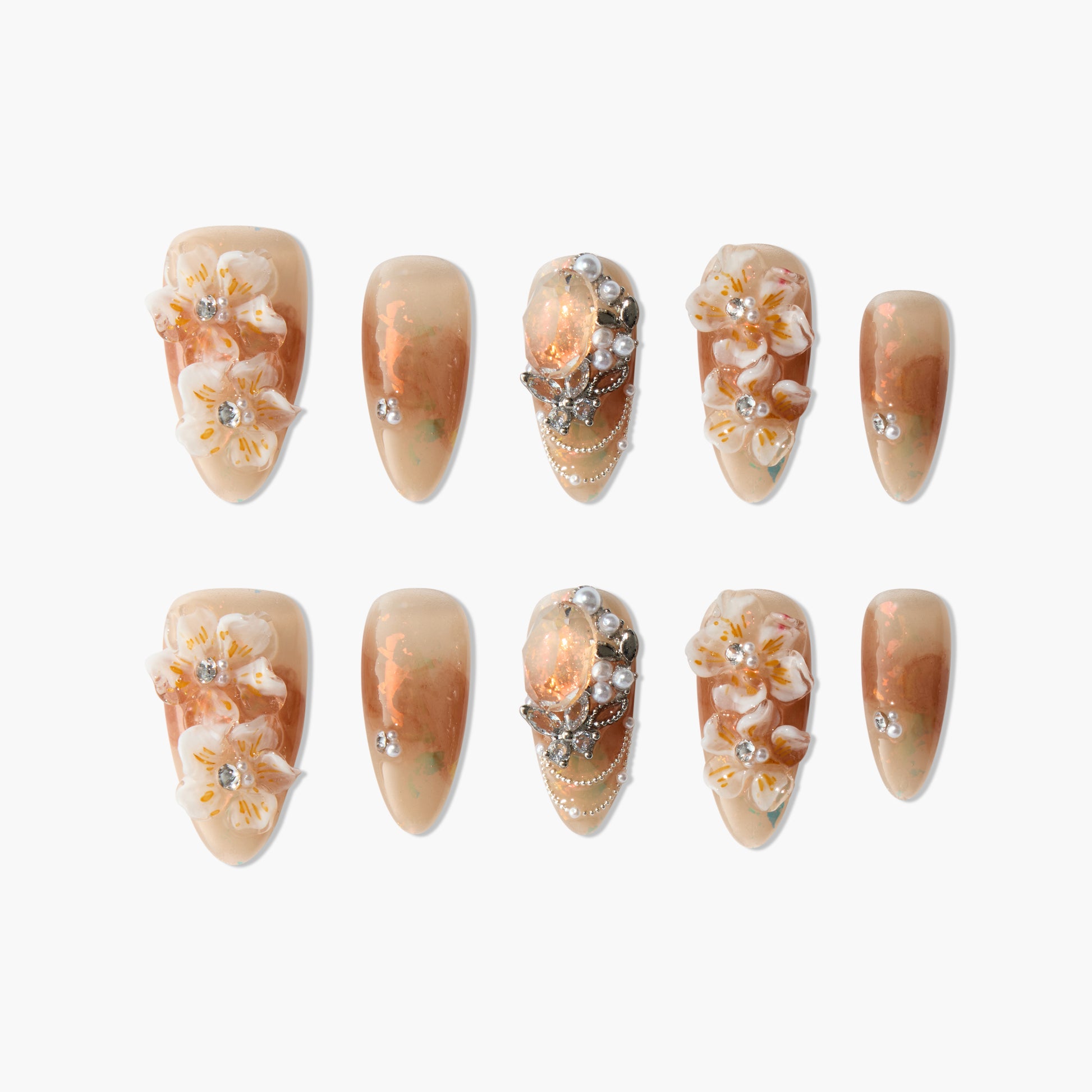 Warm Brown Sakura - Emily’s Nail