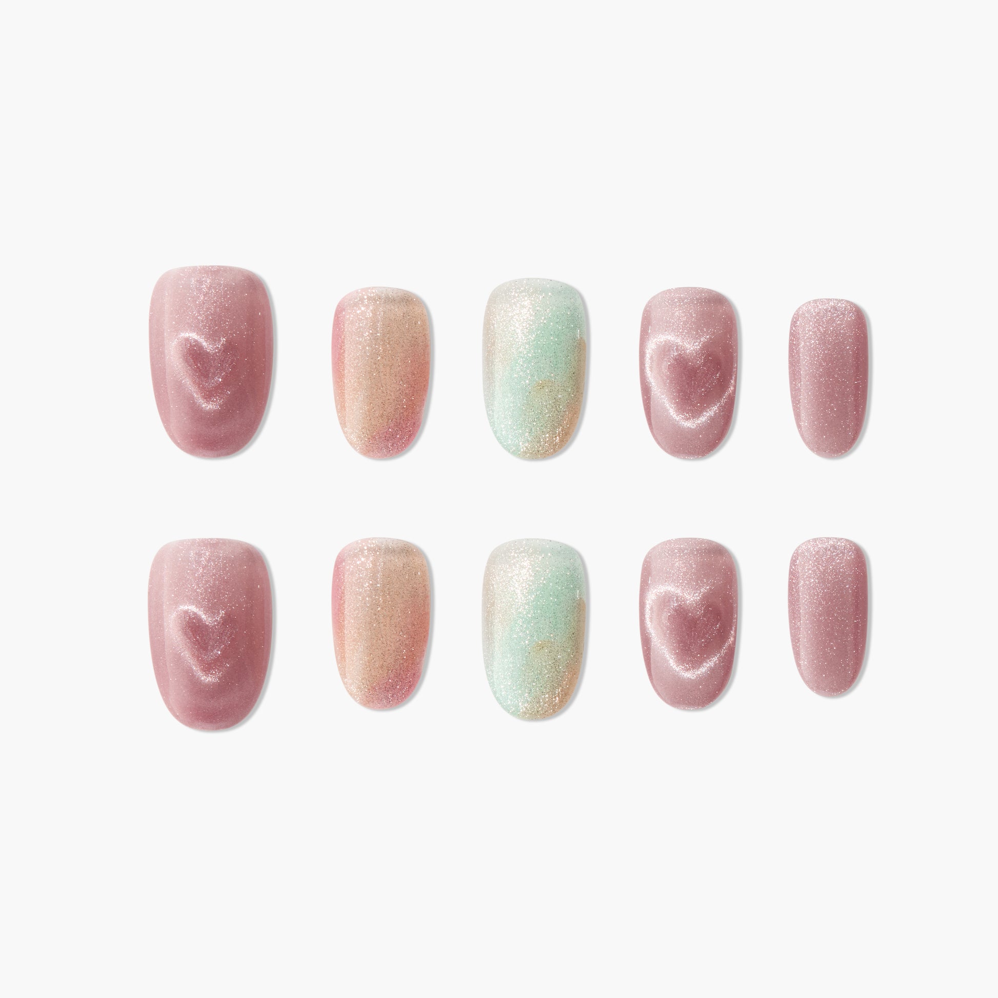 Iridescent Heart Whisper - Emily’s Nail