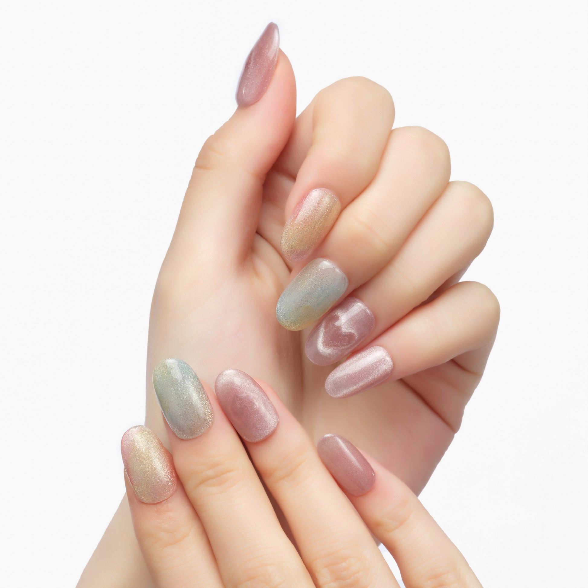 Iridescent Heart Whisper - Emily's Nail