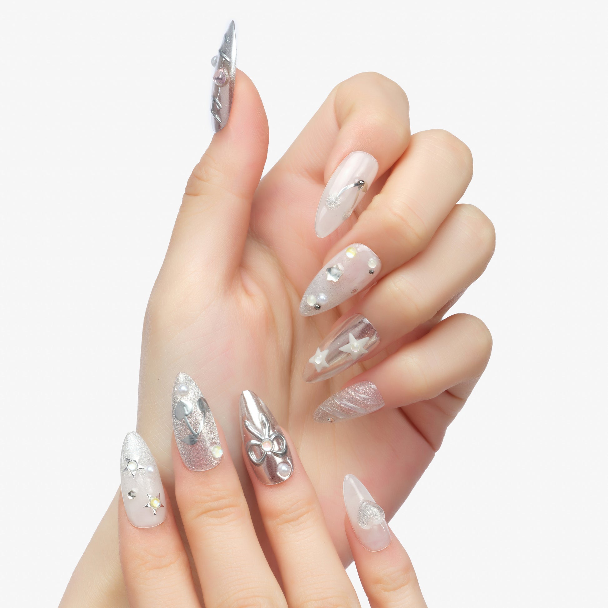 Stellar Silver Glow - Emily's Nail