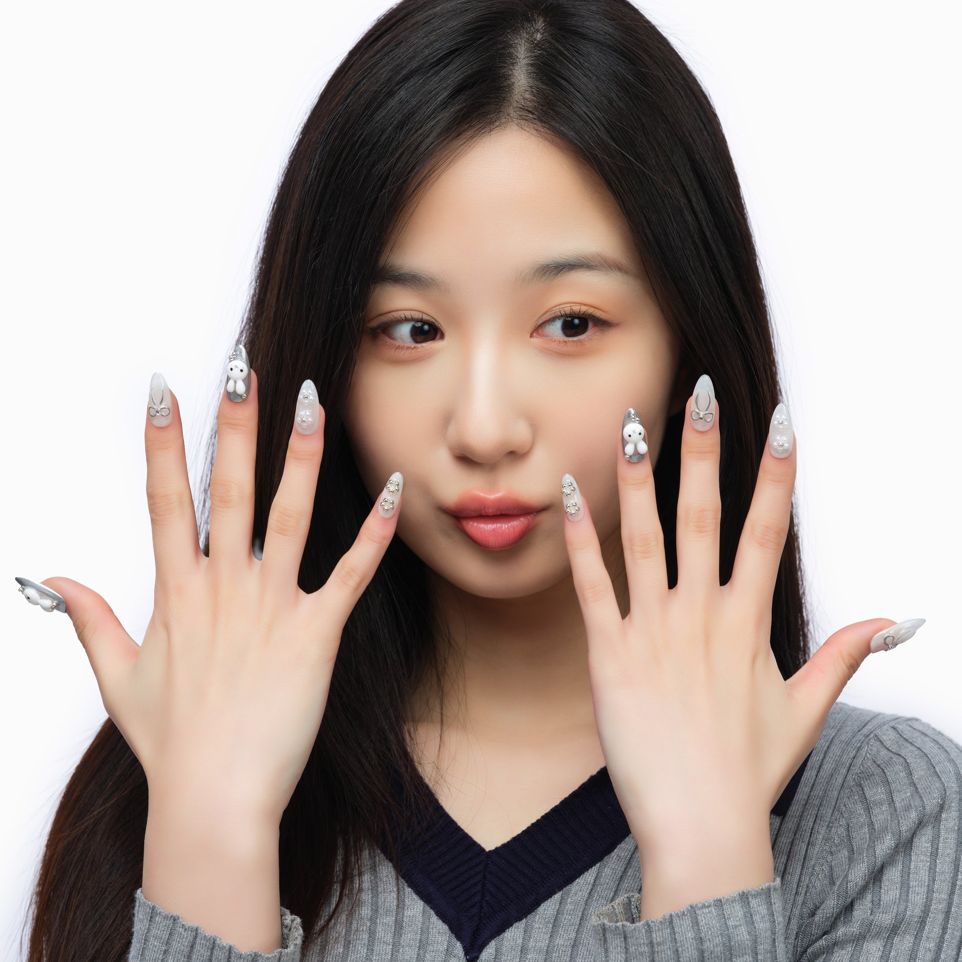 Silver Bunny Charm - Emily’s Nail
