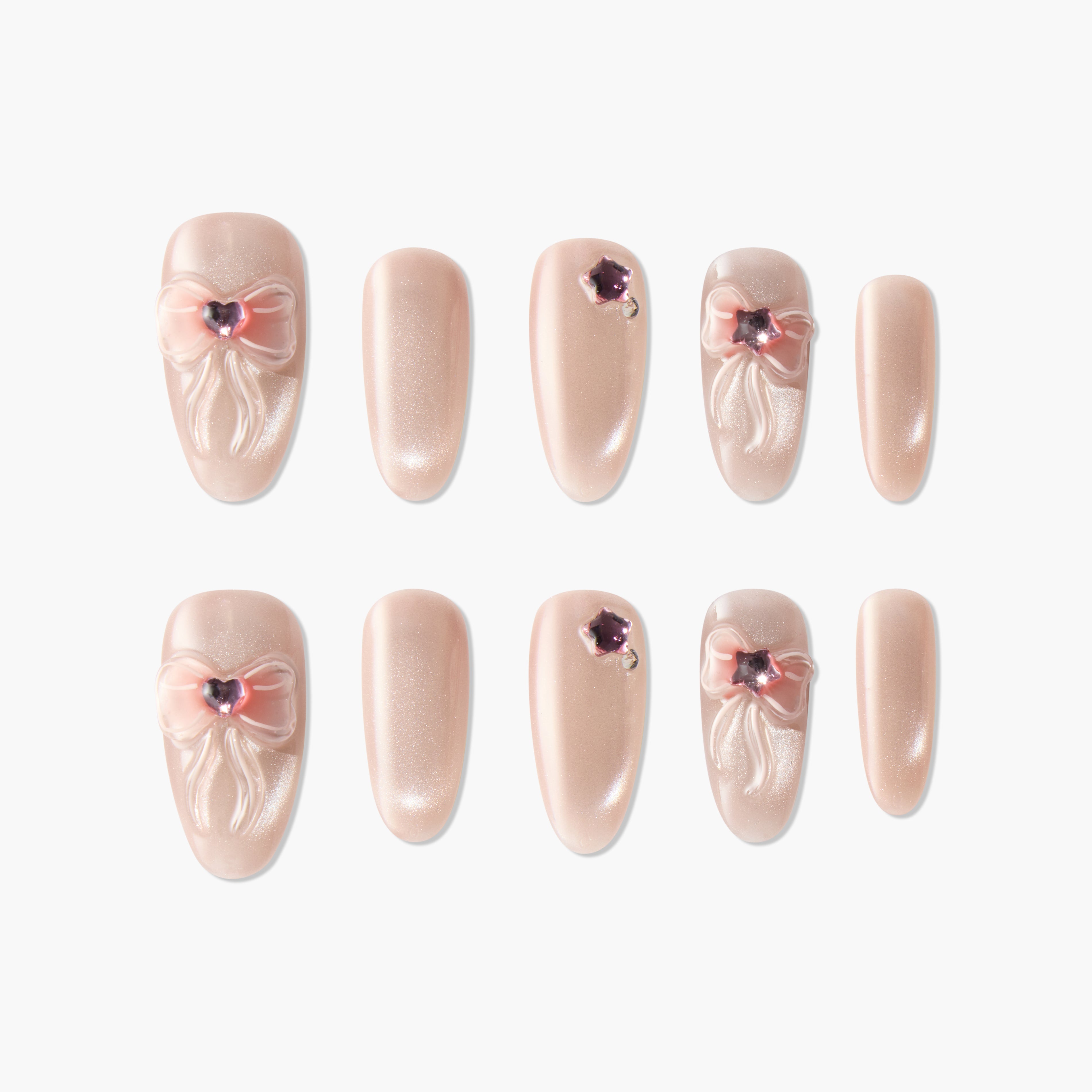 Elegant Bow (long) - Emily’s Nail