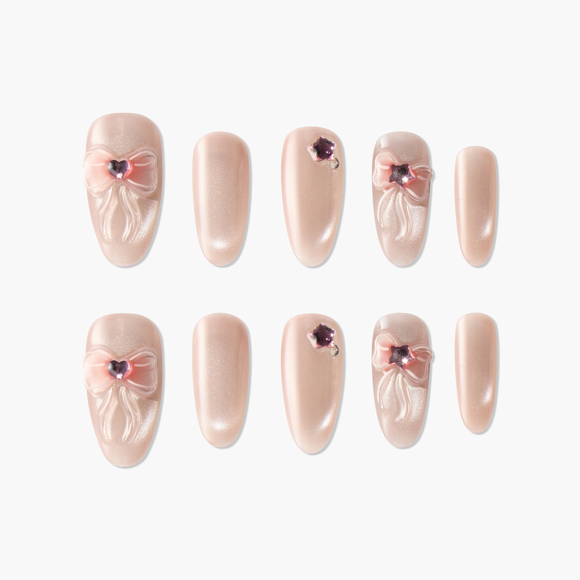 Elegant Bow (long) - Emily’s Nail