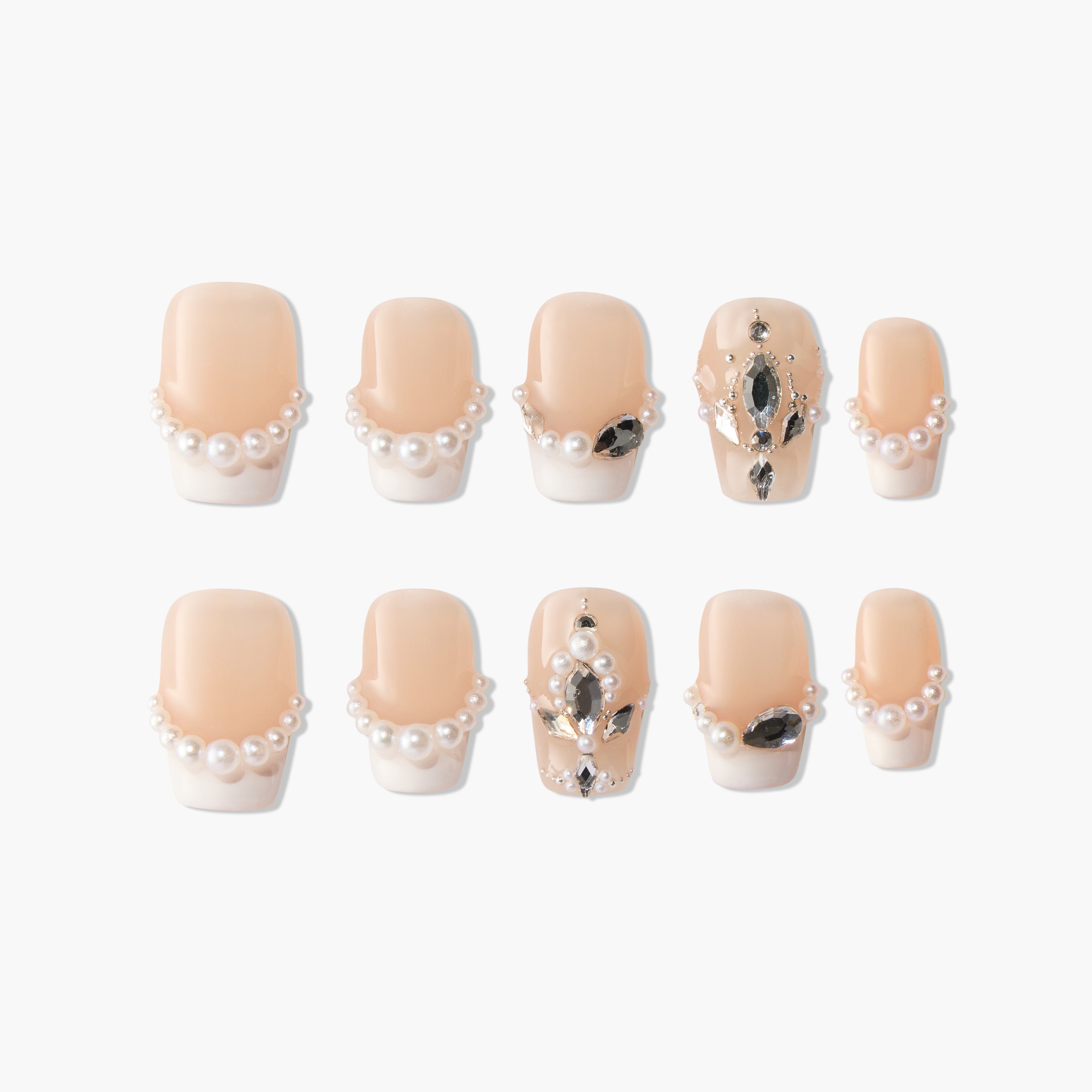 Pearl Charm (Square) - Emily's Nail