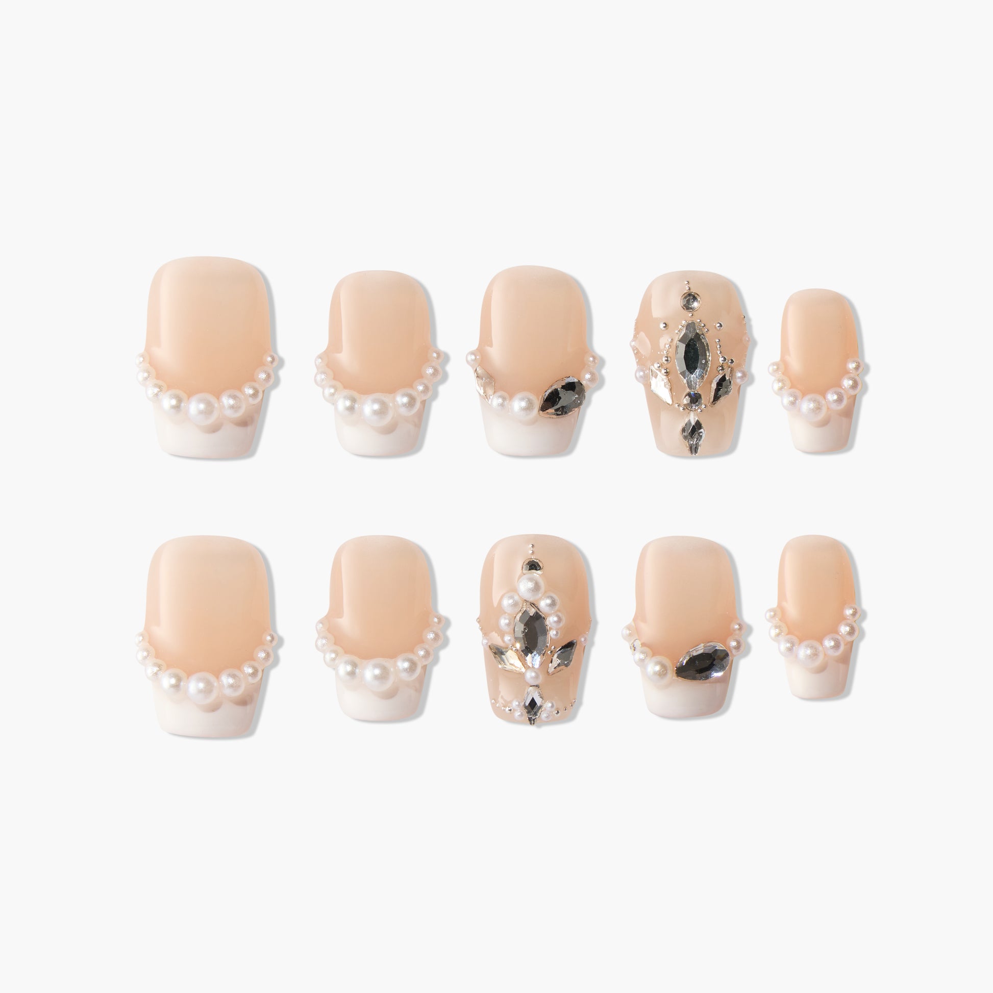 Pearl Charm (Square) - Emily's Nail