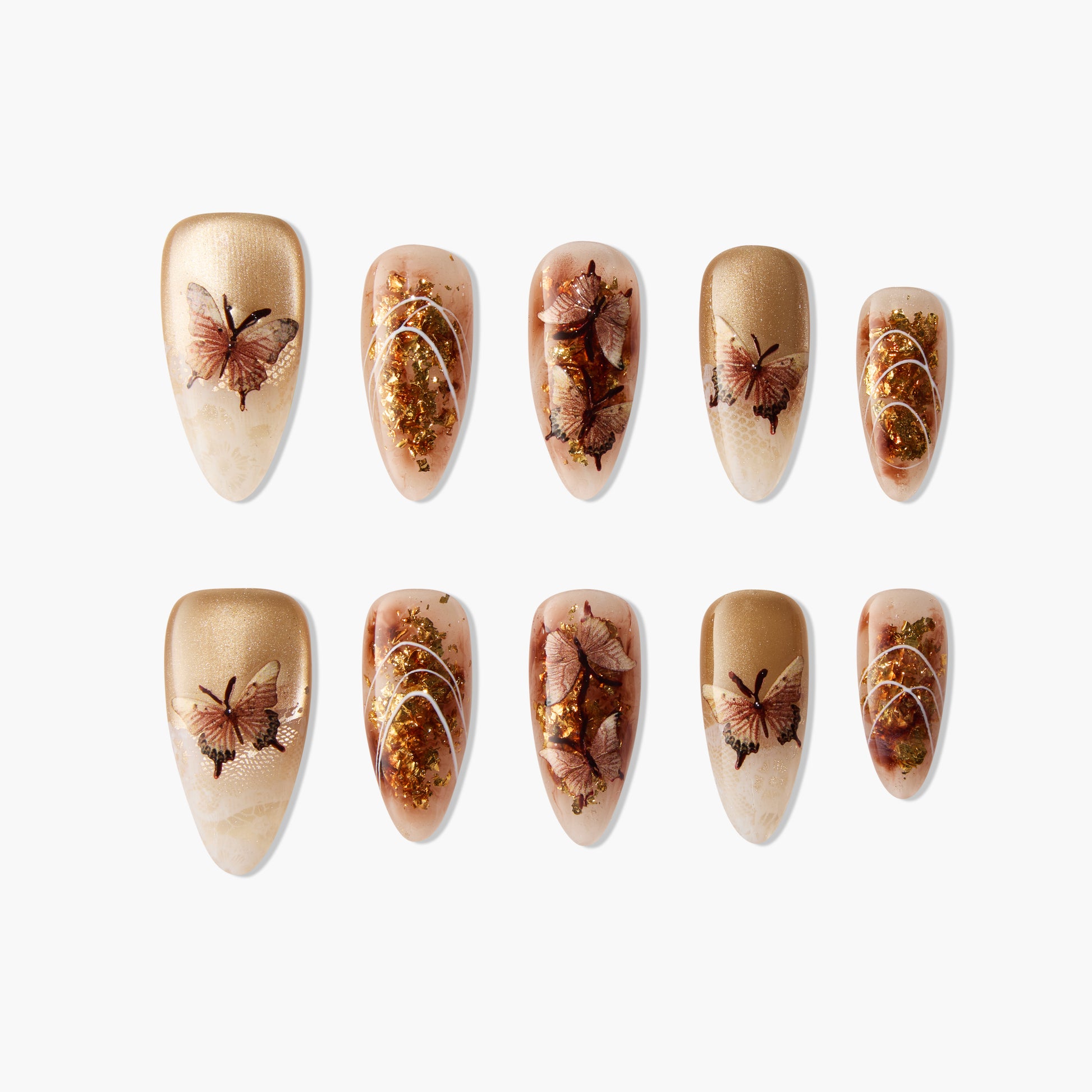 Butterfly Gold Flake Dream - Emily's Nail