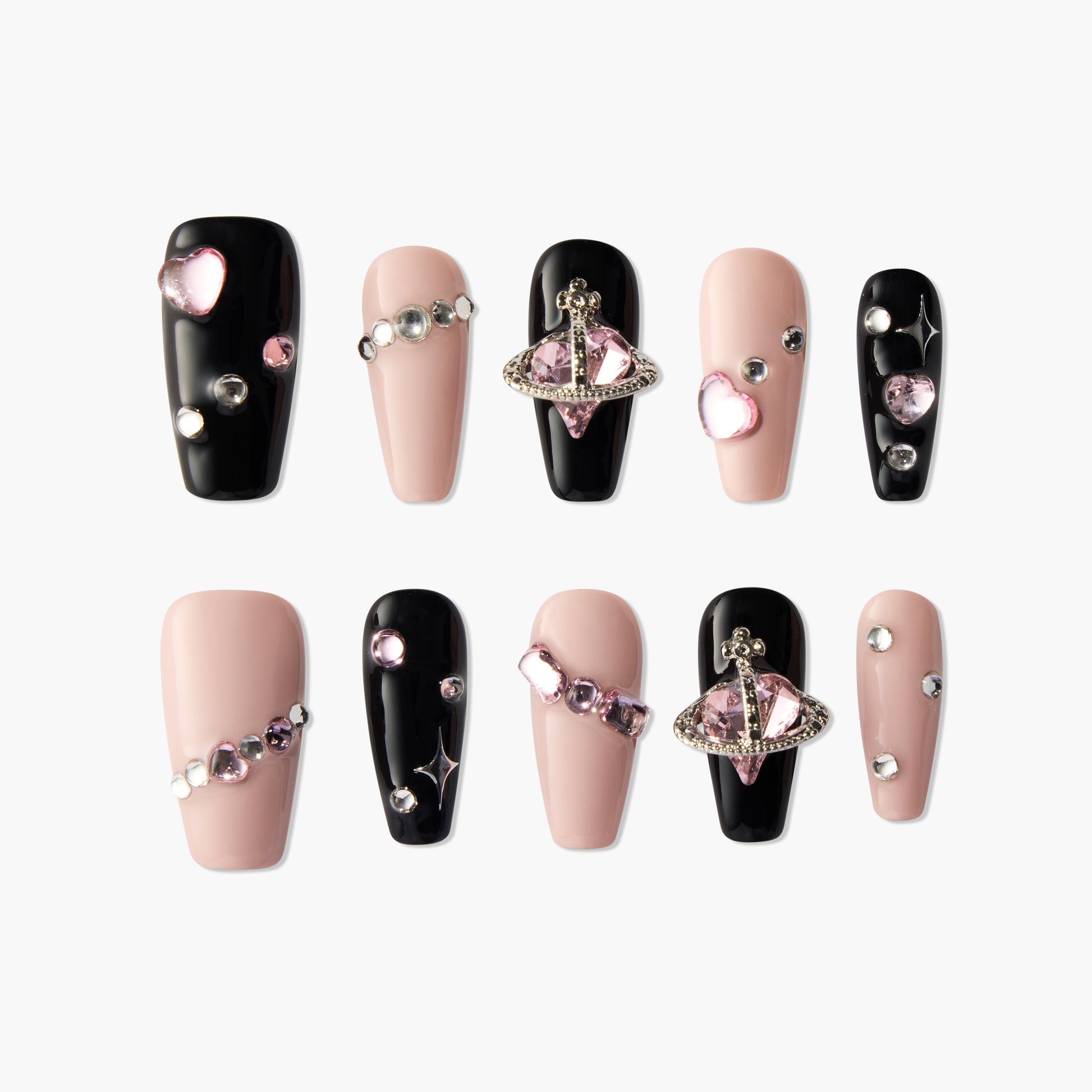 Charming Starry Heart - Emily's Nail