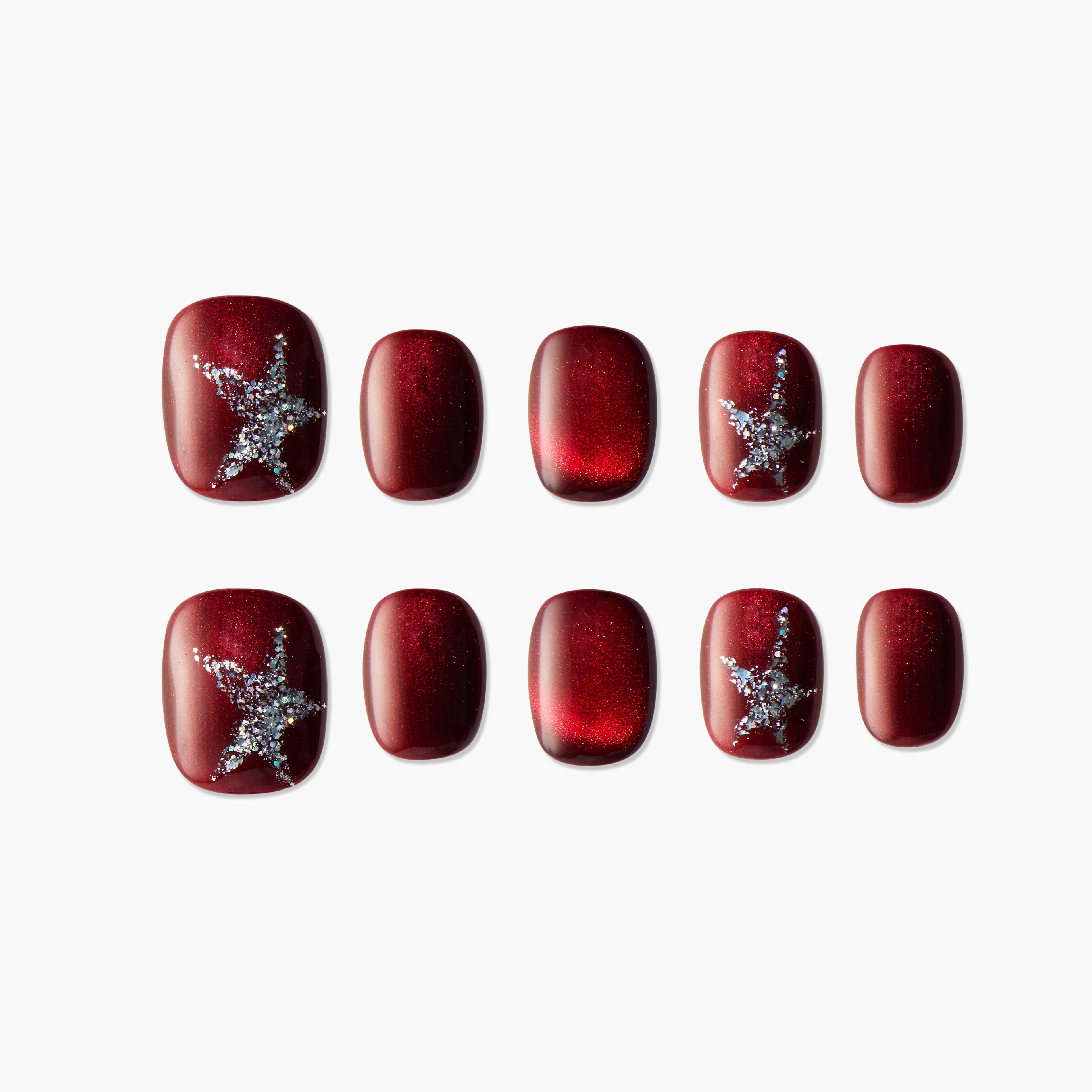 Shining Red Starry - Emily's Nail
