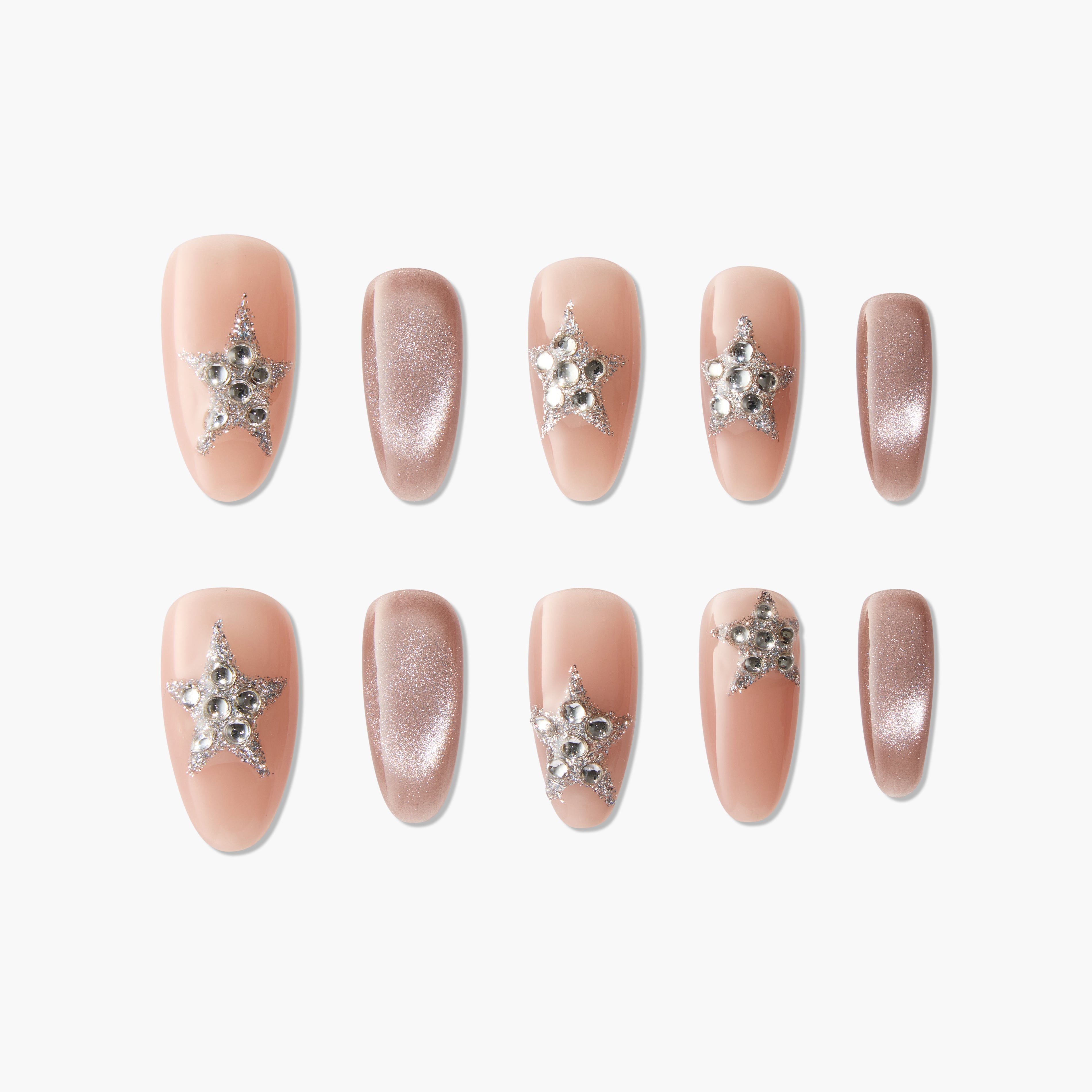 Sparkling Starry Nude - Emily's Nail