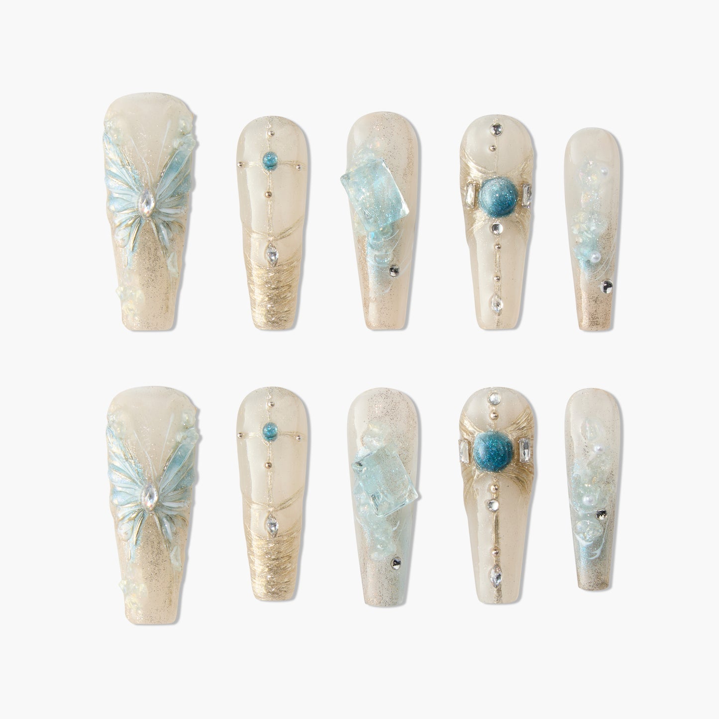 Mystical Frosted Elegance - Emily's Nail