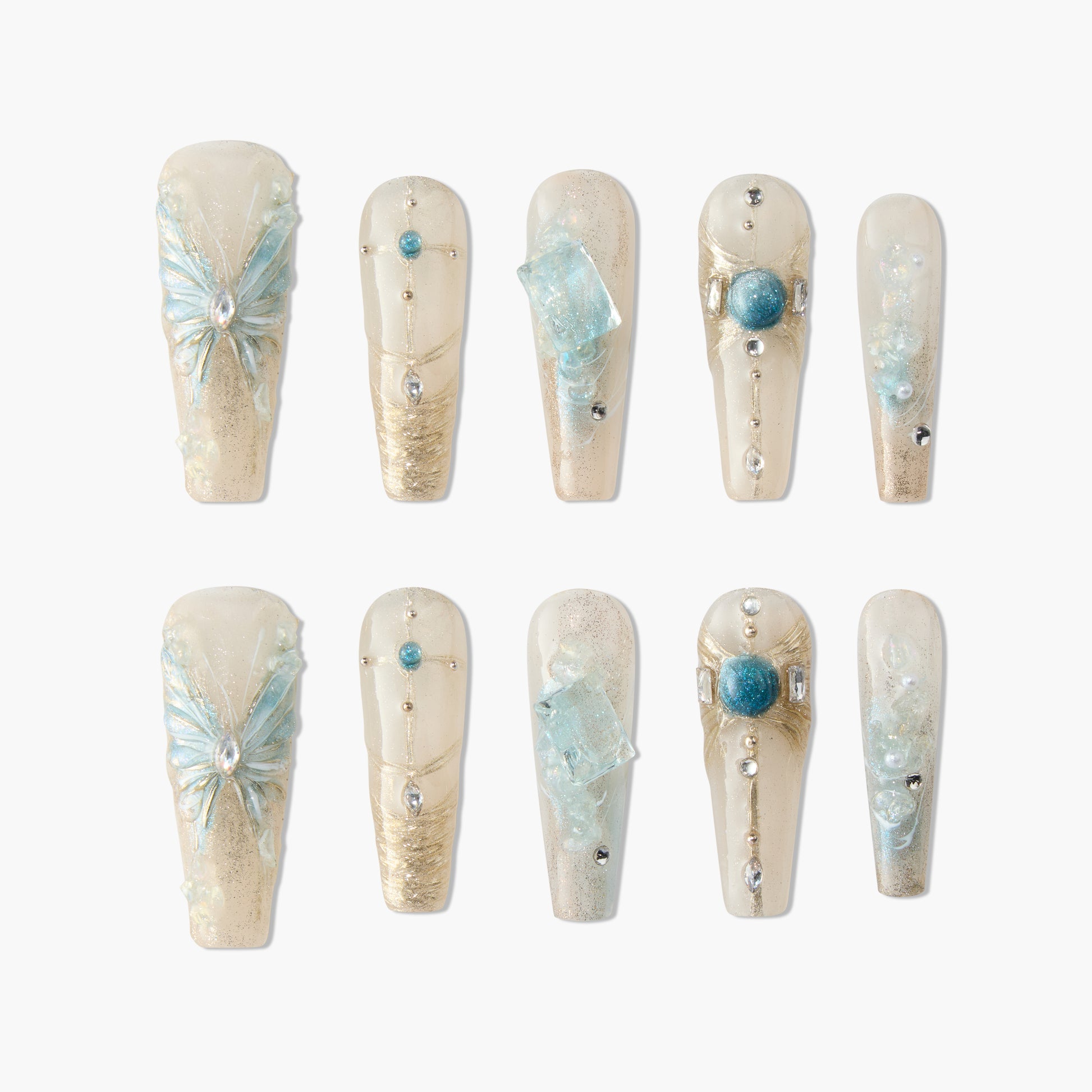 Mystical Frosted Elegance - Emily's Nail