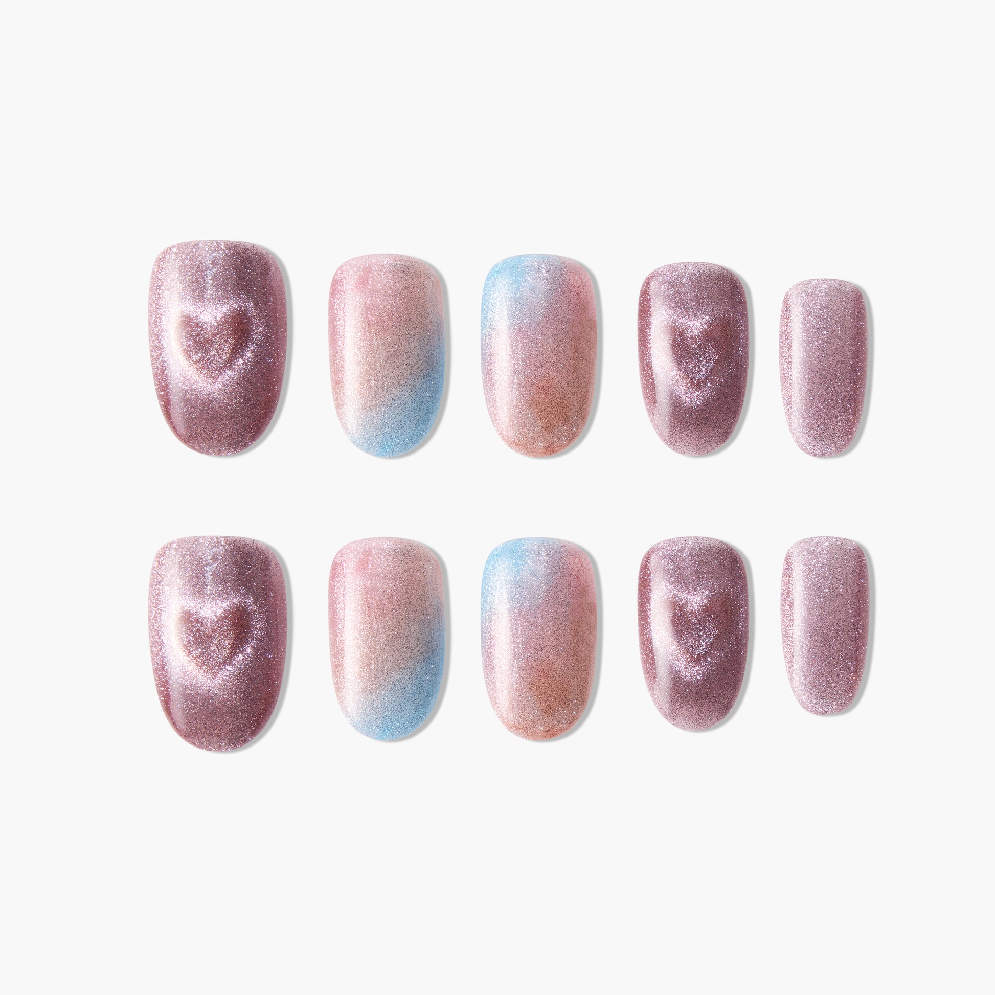 Heart Sparkle Gradient - Emily's Nail
