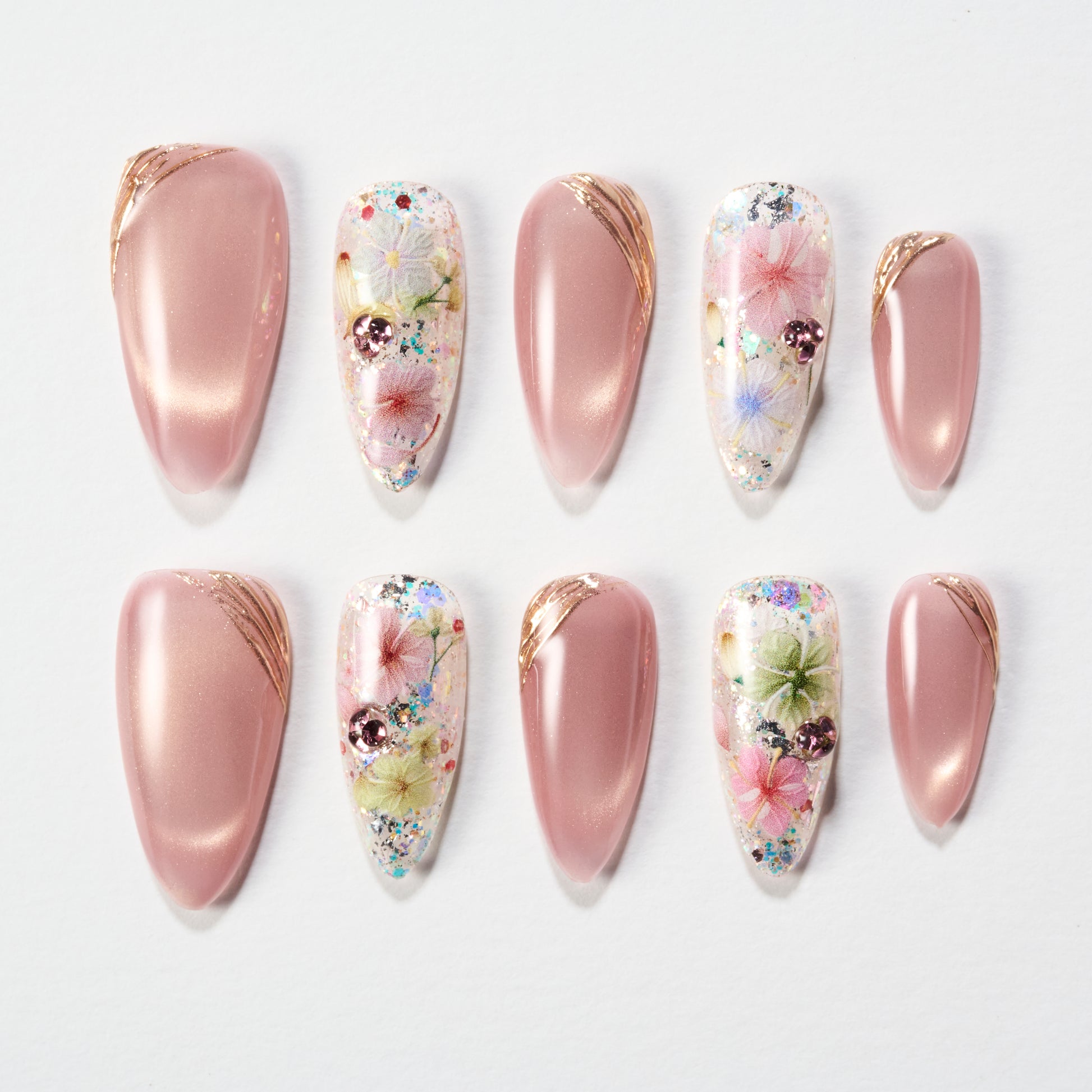 Floral Whisper Glitz (Almond)