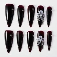 Black Sakura Bloom (Stiletto)