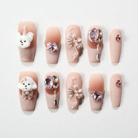 Cristal rose doux pour animaux de compagnie