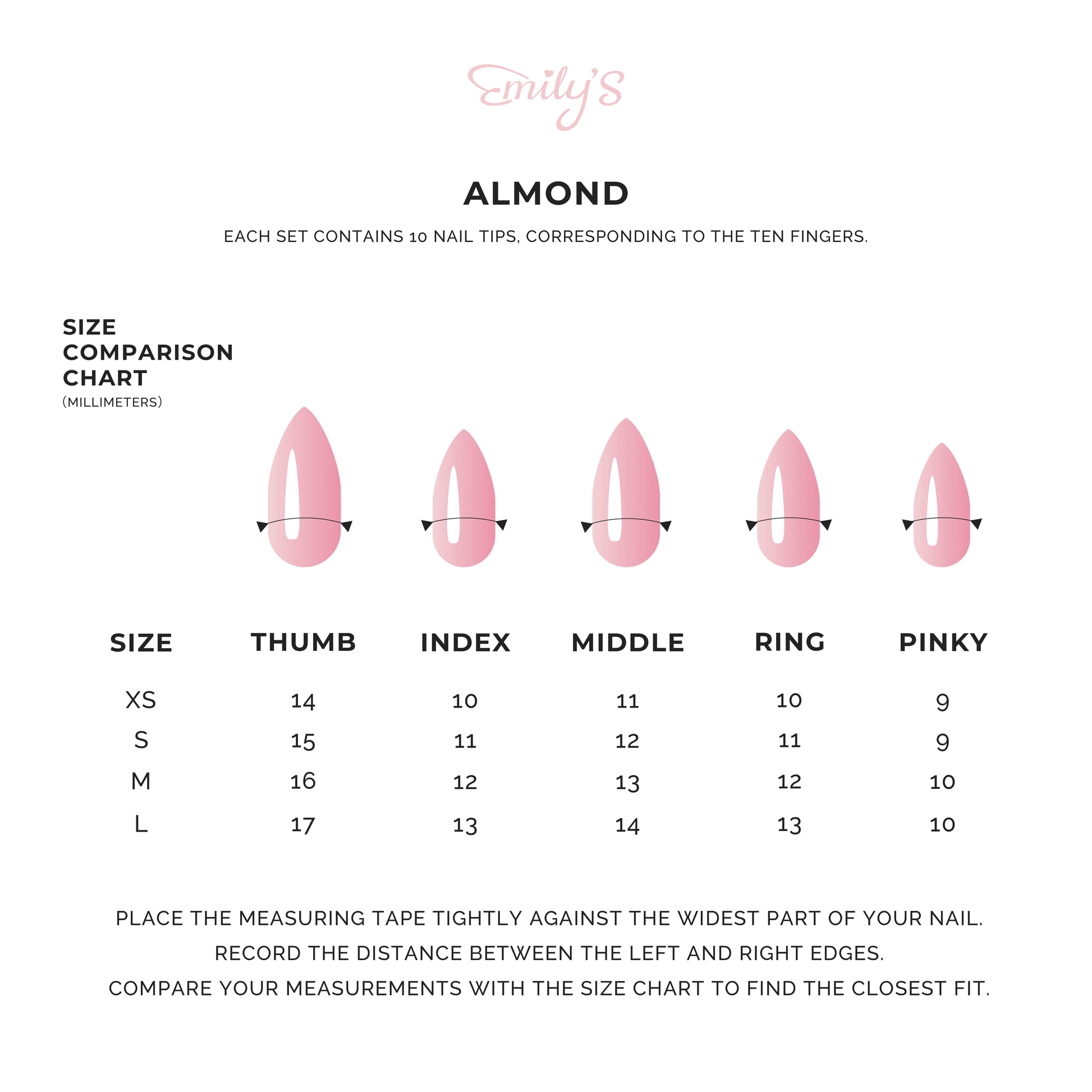 Almond Press-On Nails