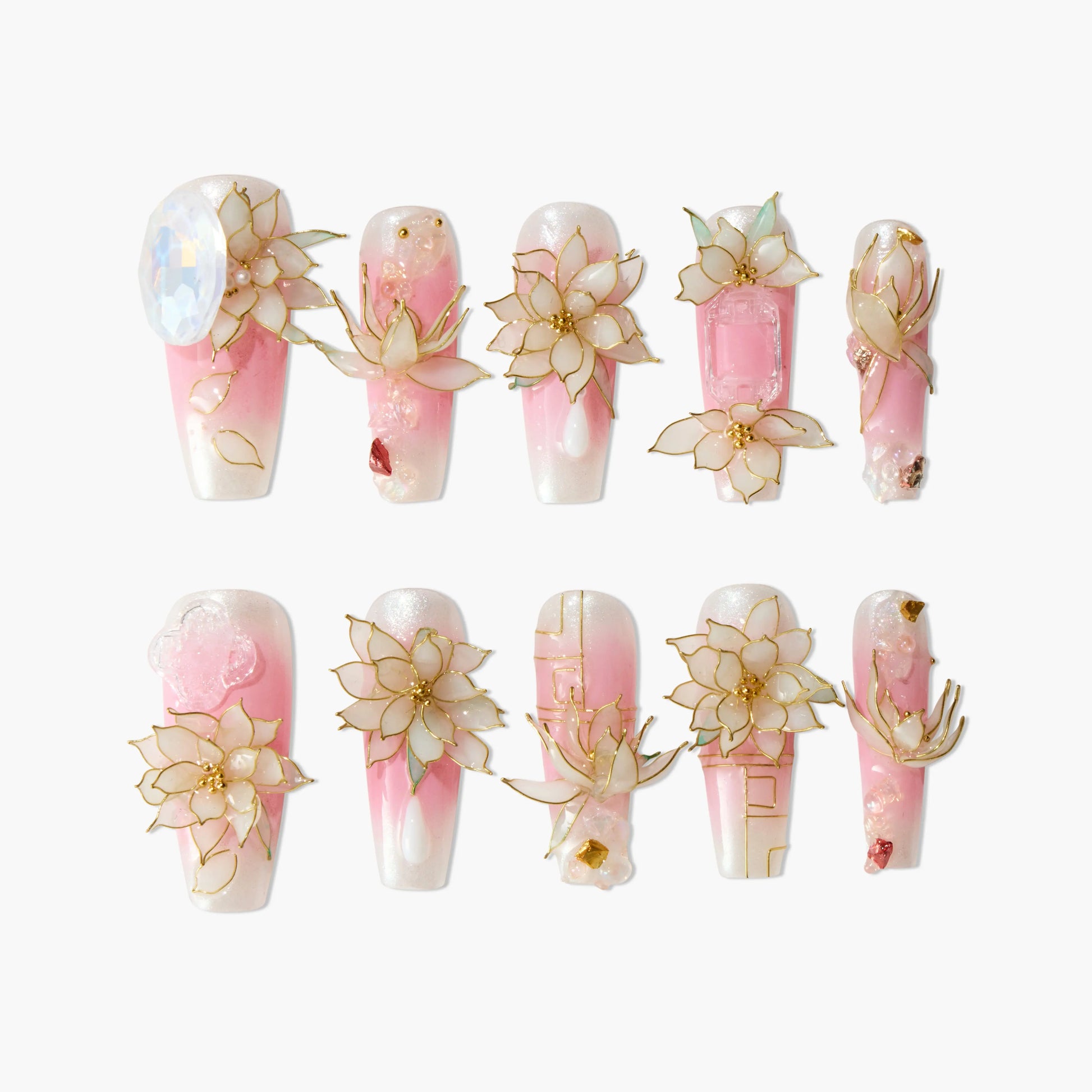 Blooming Elegance Emily's Nail
