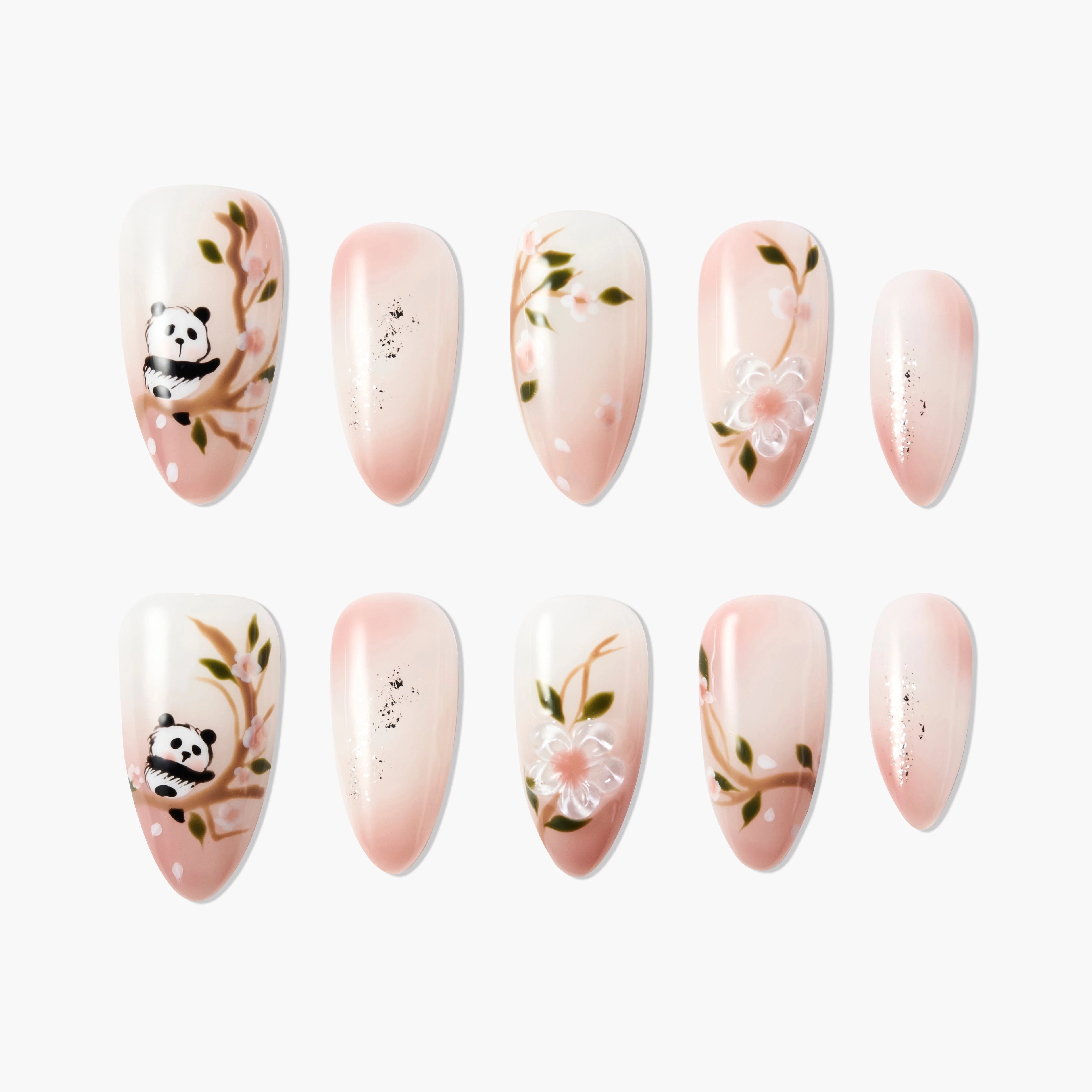 Blossom Panda (Almond) Emily's Nail